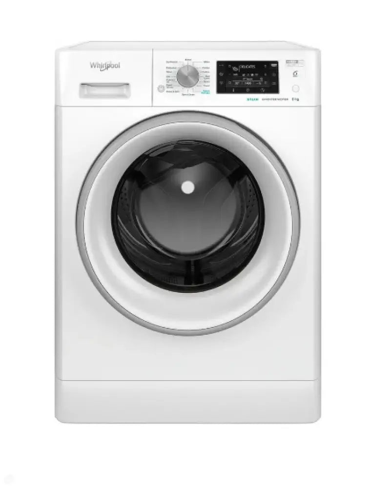 Whirlpool FDLR80250 FreshCare+ 8kg Front Load Washing Machine - Energy Efficient, Large Capacity, Quiet Operation for Home & Laundry Room