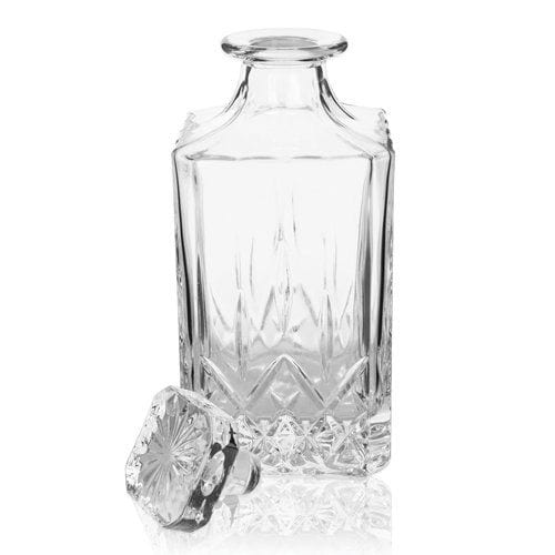 True Brands Admiral Liquor Decanter Set - Premium Crystal Glass Whiskey Decanter with Stopper - Perfect for Bourbon, Scotch & Wine Aeration - Elegant Home Bar & Gift Idea for Whiskey Lovers