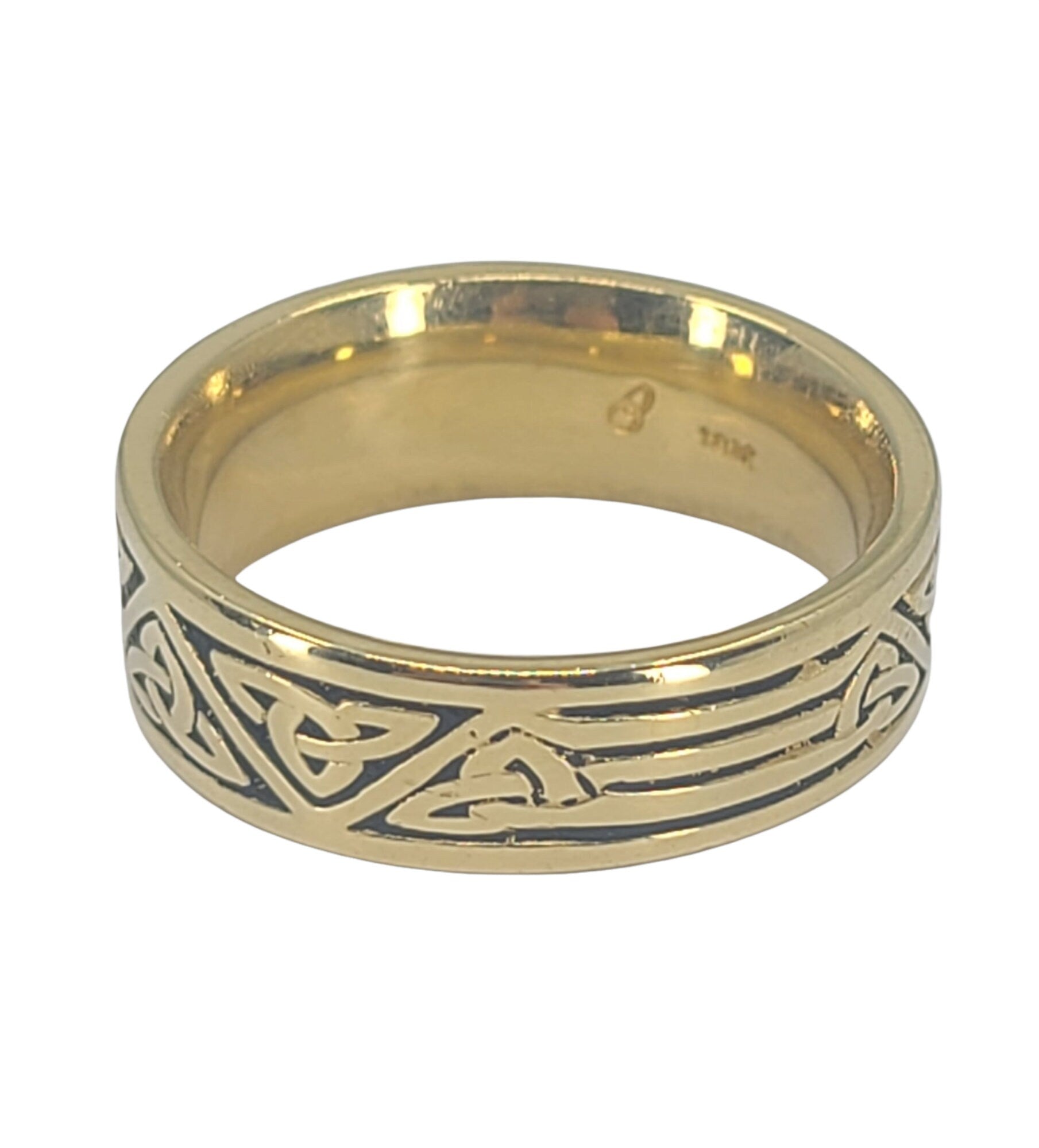 14kt Solid Gold Celtic Wedding Band for Men & Women - Size 8 Comfort Fit Ring - Perfect for Engagements, Anniversaries & Celtic-Themed Weddings