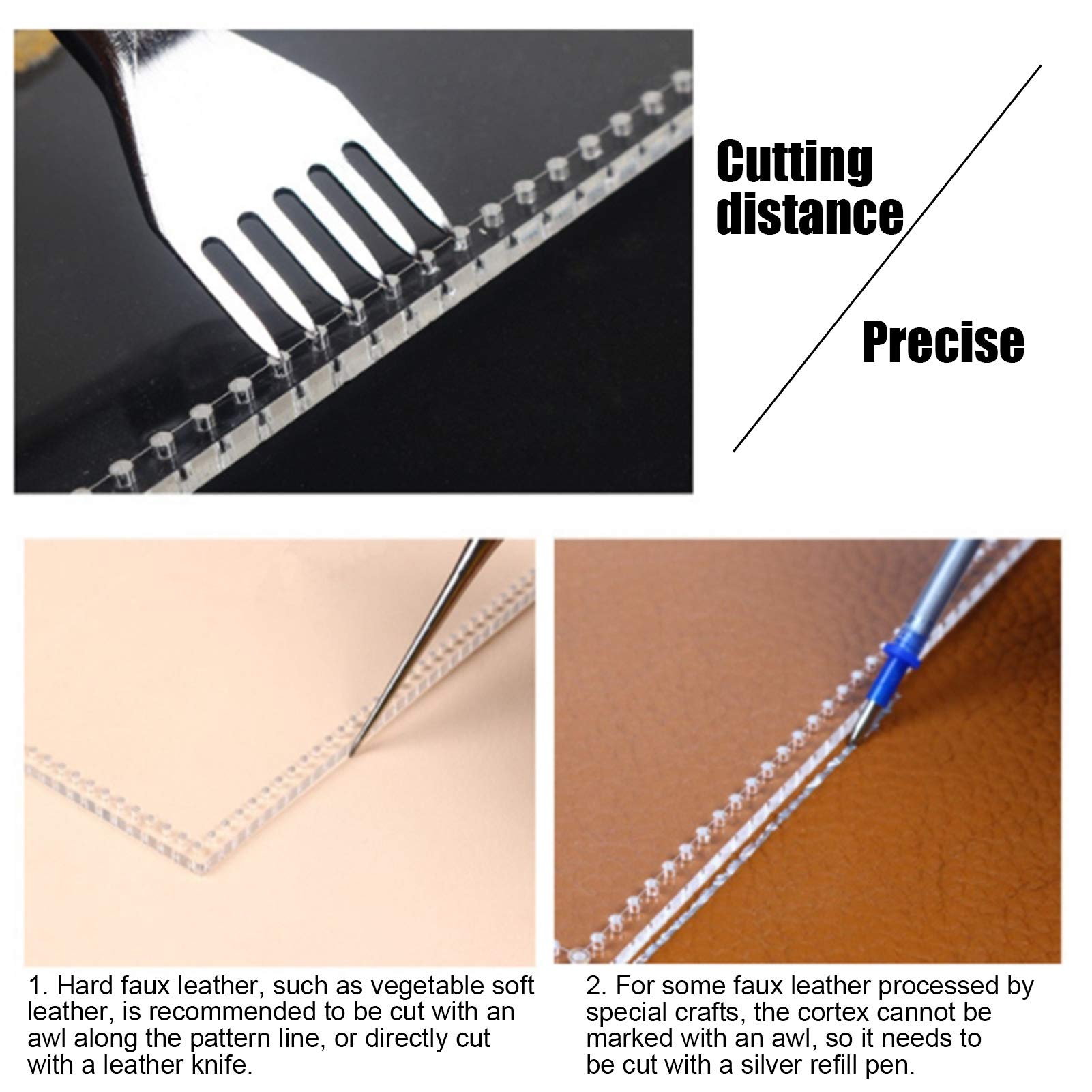 5PCS Clear Acrylic Wallet Stencil Templates - Leather Craft Pattern Guide for DIY Wallet Making | Perfect for Leatherworking, Card Holder Crafting & Gift Projects