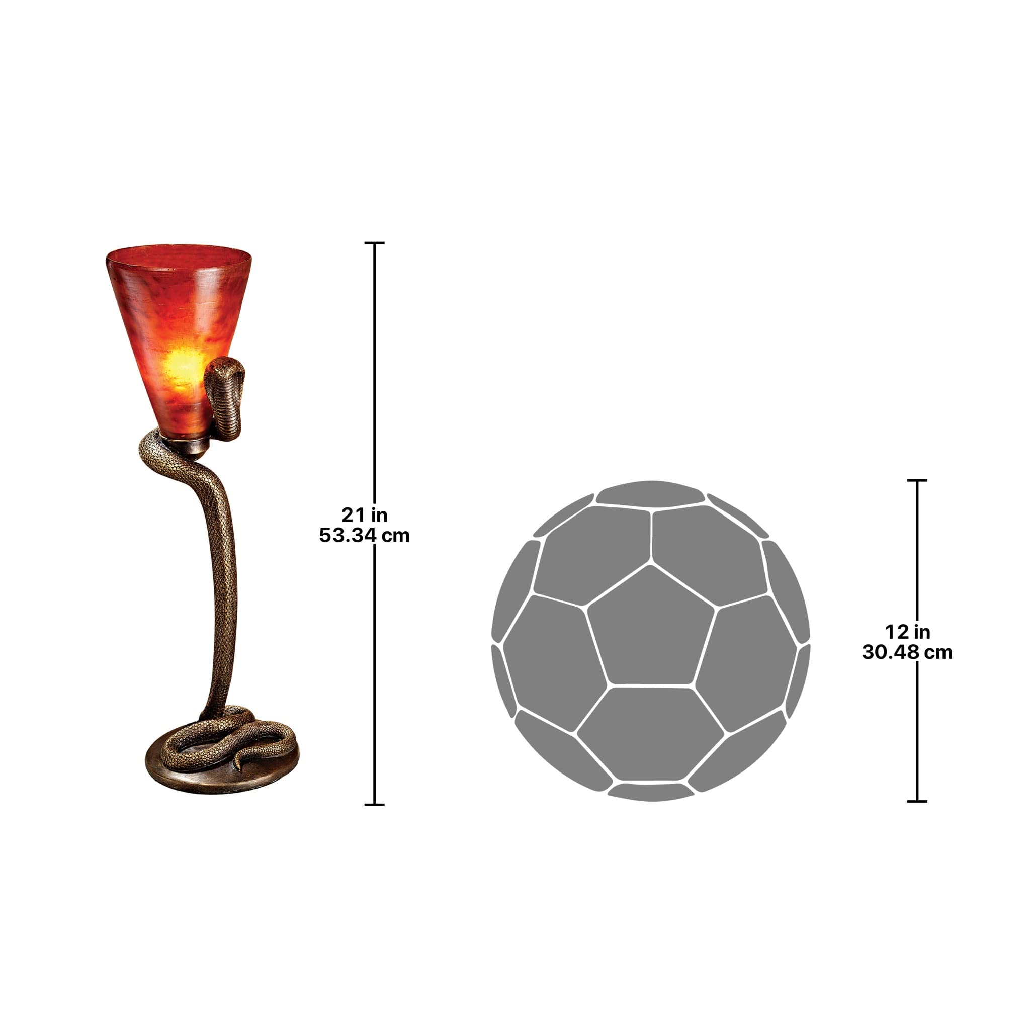 Design Toscano Uraeus Egyptian Cobra Snake Altar Sculpture Table Lamp - 6
