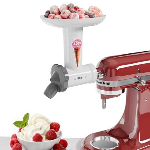 KitchenAid Stand Mixer Frozen Fruit Soft Serve Maker - Dairy-Free Sorbet & Ice Cream Attachment | Dishwasher-Safe Dessert Maker for Homemade Fruit Treats | Perfect for Vegan Desserts, Kids Snacks & Summer Parties by OTOmitra
