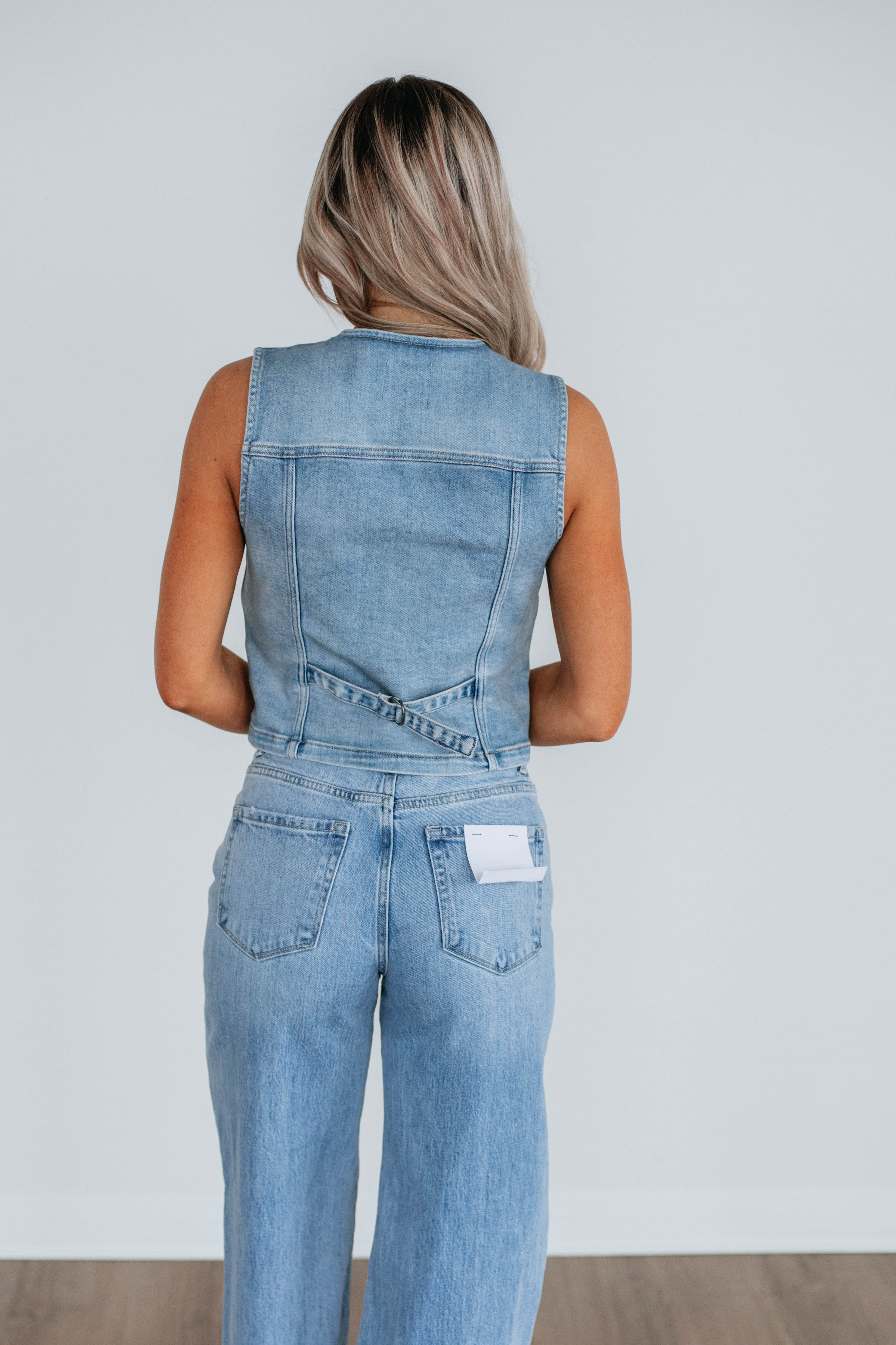 Greer Hidden Denim Vest for Women - Stylish Distressed Denim Jacket with Hidden Pockets | Perfect for Casual Outfits, Layering, and Outdoor Adventures