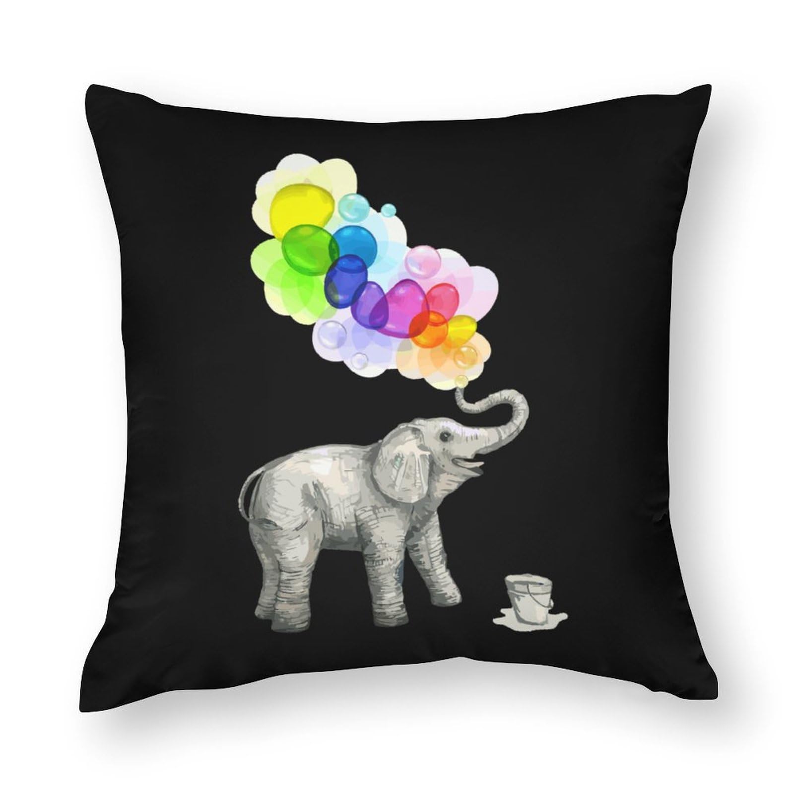 Soft Elephant Bubble Dream Polyester Pillow Cases - 22x22 Inch Smooth Cushion Covers for Sofa, Bed & Home Decor - Perfect for Living Room, Bedroom & Nursery