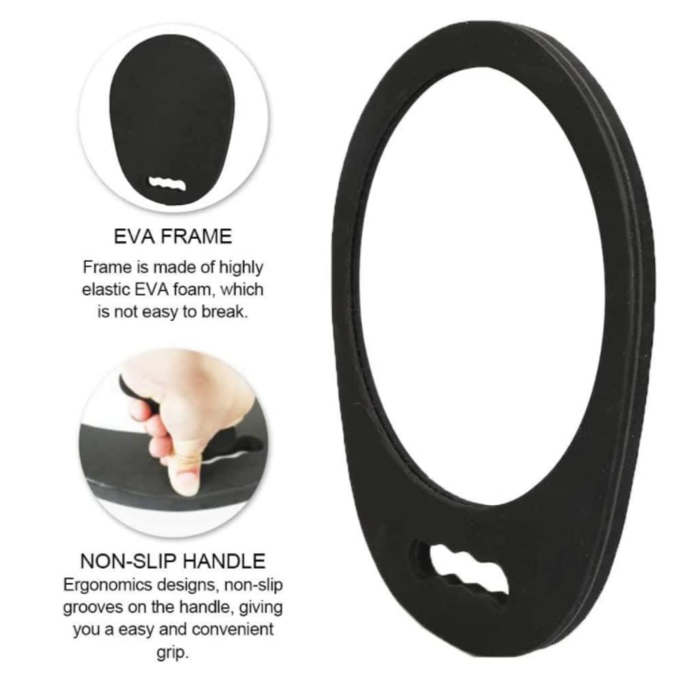 Lightweight Round Handheld Mirror with Foam Handle (13.74