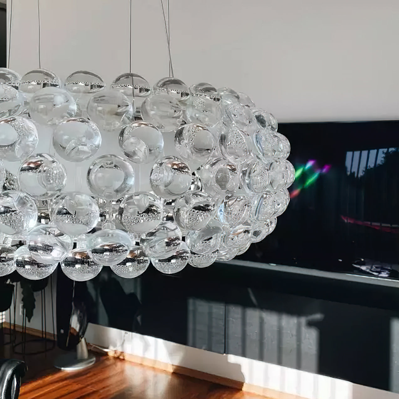 Elegant Caboche Pendant Light - Modern Glass Ceiling Lamp for Dining Room, Kitchen Island & Bedroom Decor