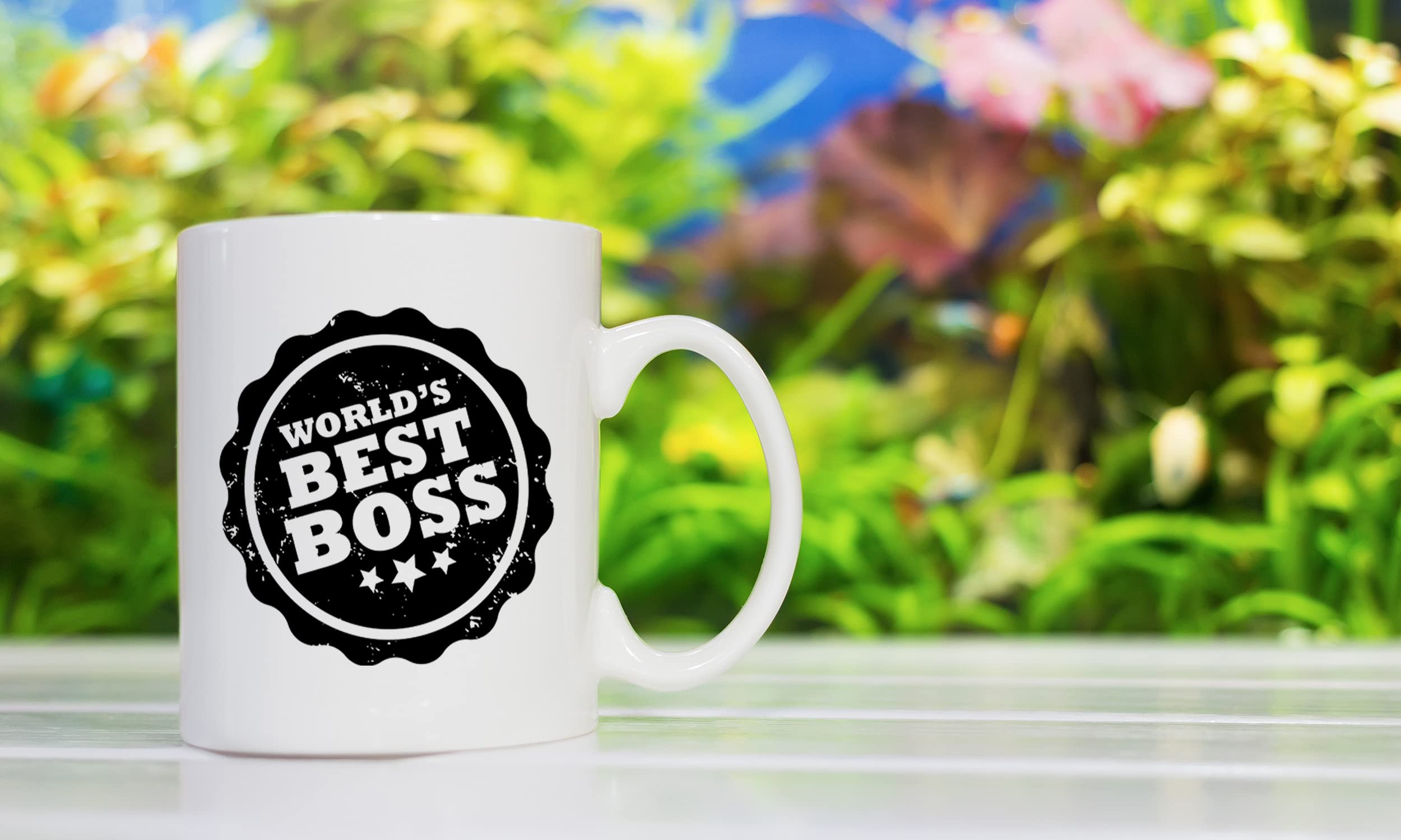 Winston & Bear Best Boss Coffee Mug - Funny Office Mug for Women & Men - Perfect Boss Day, Christmas & Birthday Gift - World's Best Boss Cup - Ideal for Workplace, Home Office & Corporate Gifting