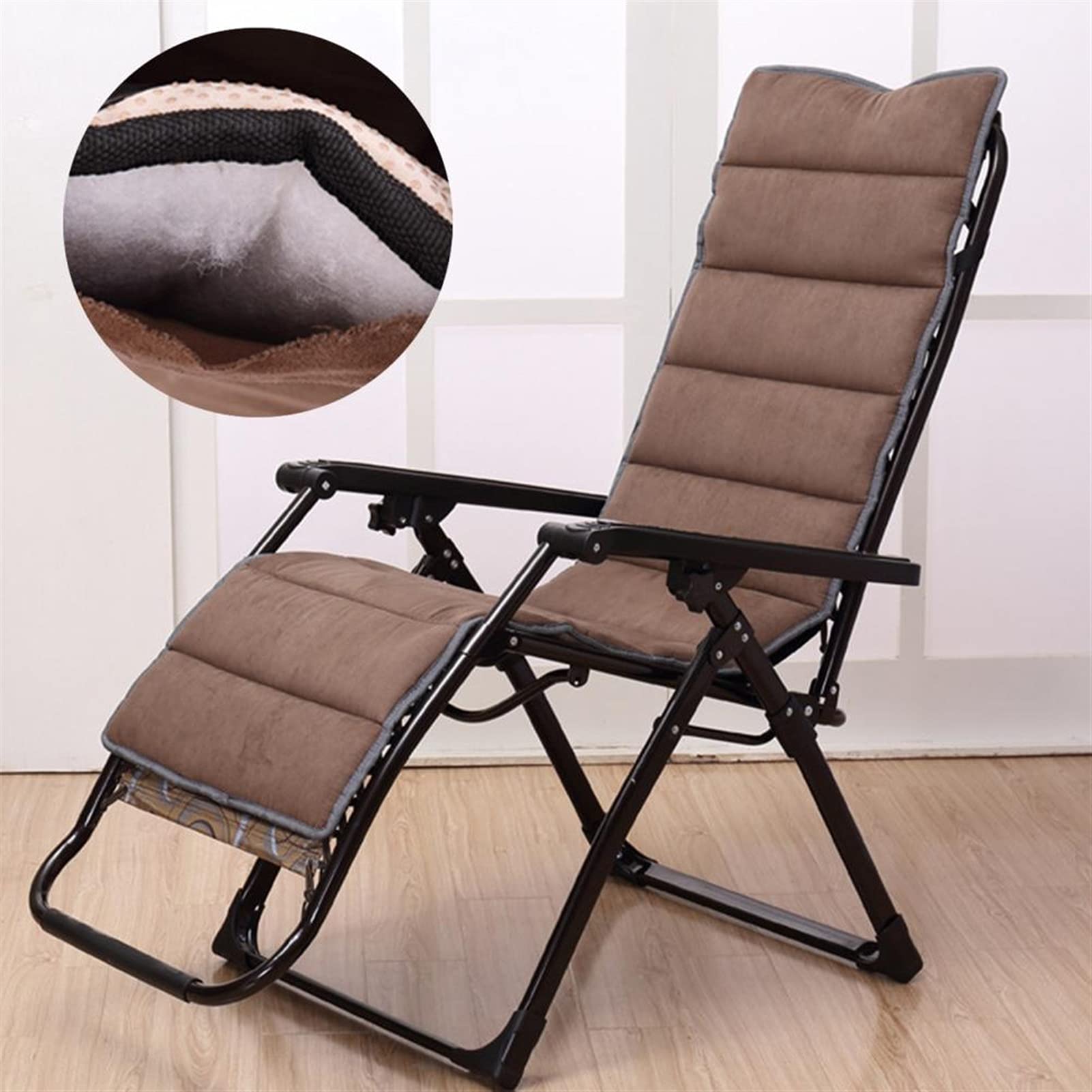 Foldable Sun Lounger Cushion - Waterproof Outdoor Chair Pad with Anti-Slip Bottom, Thick Soft Recliner Sofa Mat for Patio, Garden, Poolside & Beach Relaxation | Perfect for Backyard, Deck and Vacation Use