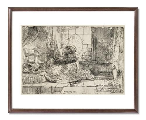Rembrandt van Rijn Virgin and Child with Cat and Snake Painting - Dutch Golden Age Art Reproduction - Perfect for Home Decor, Art Collectors & Renaissance Art Lovers