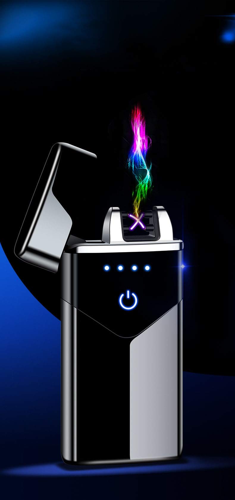 USB Plasma Arc Lighter - Windproof & Touch Fire for Camping & Outdoors