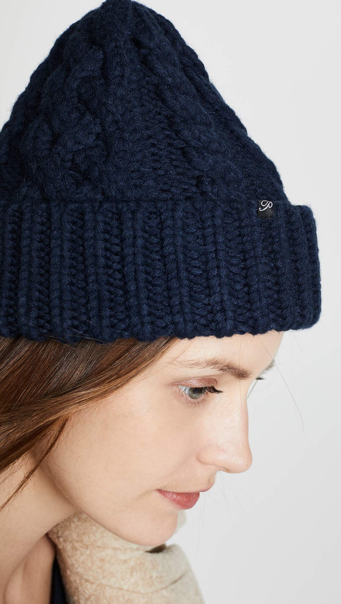 Hand Knit Vegan Cashmere Beanie - Soft Winter Hat for Women & Men - Navy Blue - Perfect for Cold Weather, Outdoor Activities & Gifts
