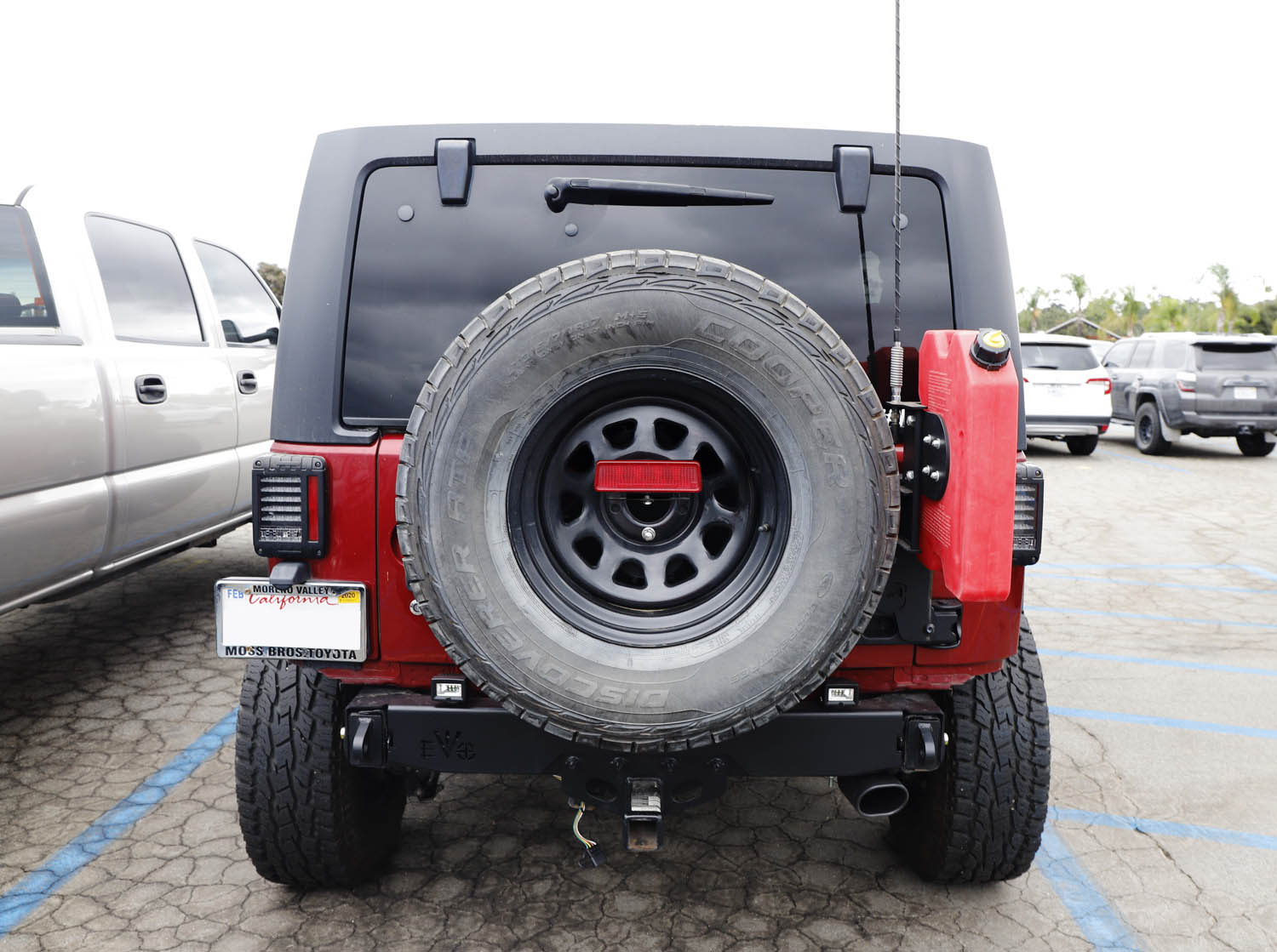 Jeep Wrangler JK 3rd Brake Light Relocation Bracket for 2007-2017 Models - Spare Tire Mounting Kit for Improved Visibility & Safety | Perfect for Off-Roading & Tailgate Accessories