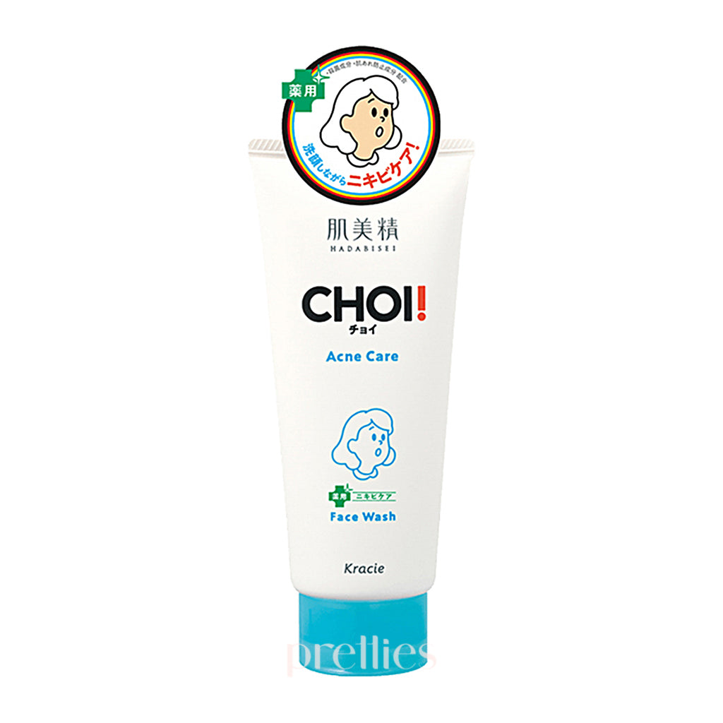 Kracie Hadabisei CHOI Medicated Acne Care Face Wash 110g - Blue | Gentle Cleanser for Oily & Acne-Prone Skin | Perfect for Daily Skincare Routine