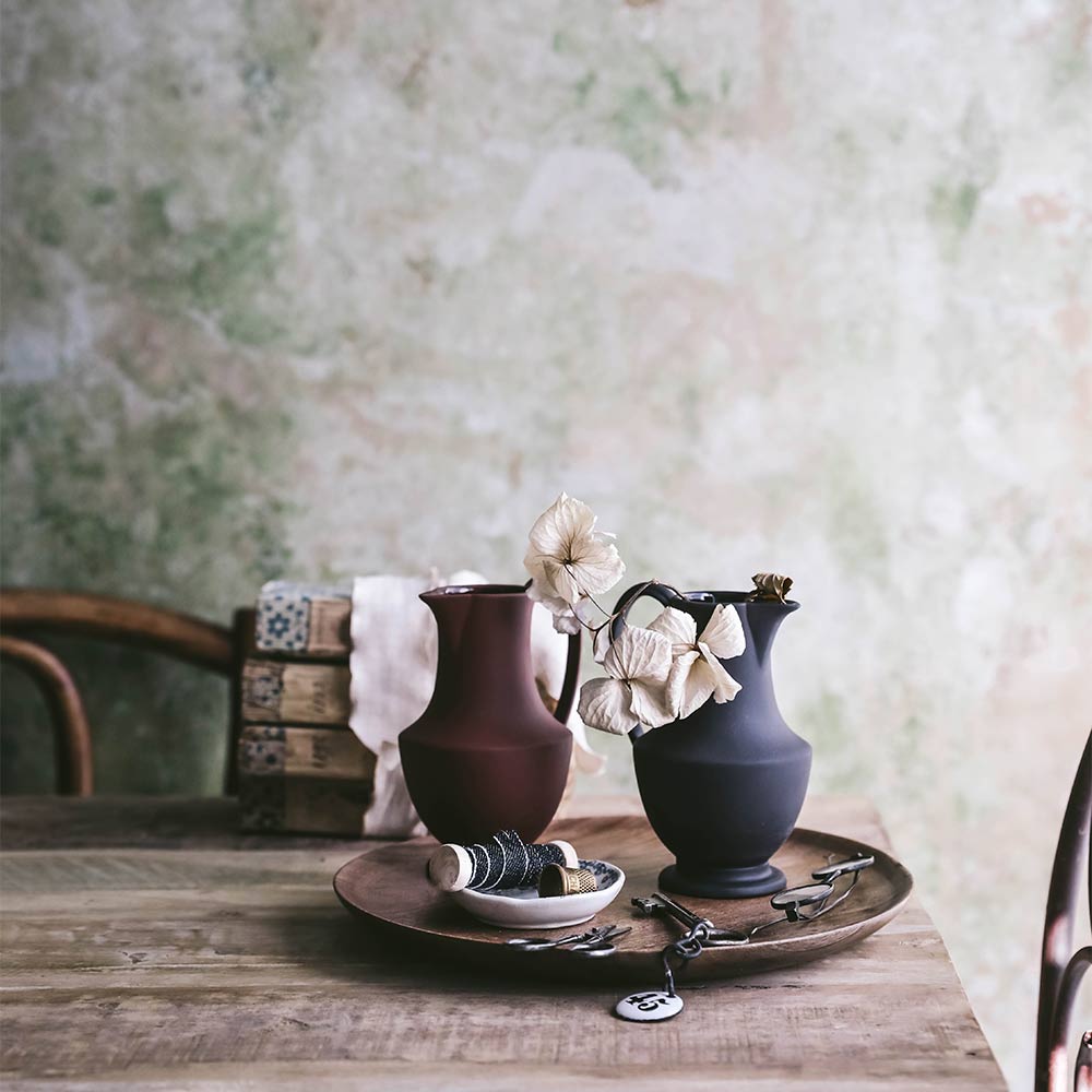 Handcrafted Stoneware Pitcher - Burnt Sienna | Rustic Ceramic Water Jug for Home Decor & Kitchen Use | Perfect for Serving Beverages, Displaying Flowers, or Farmhouse Style Decor