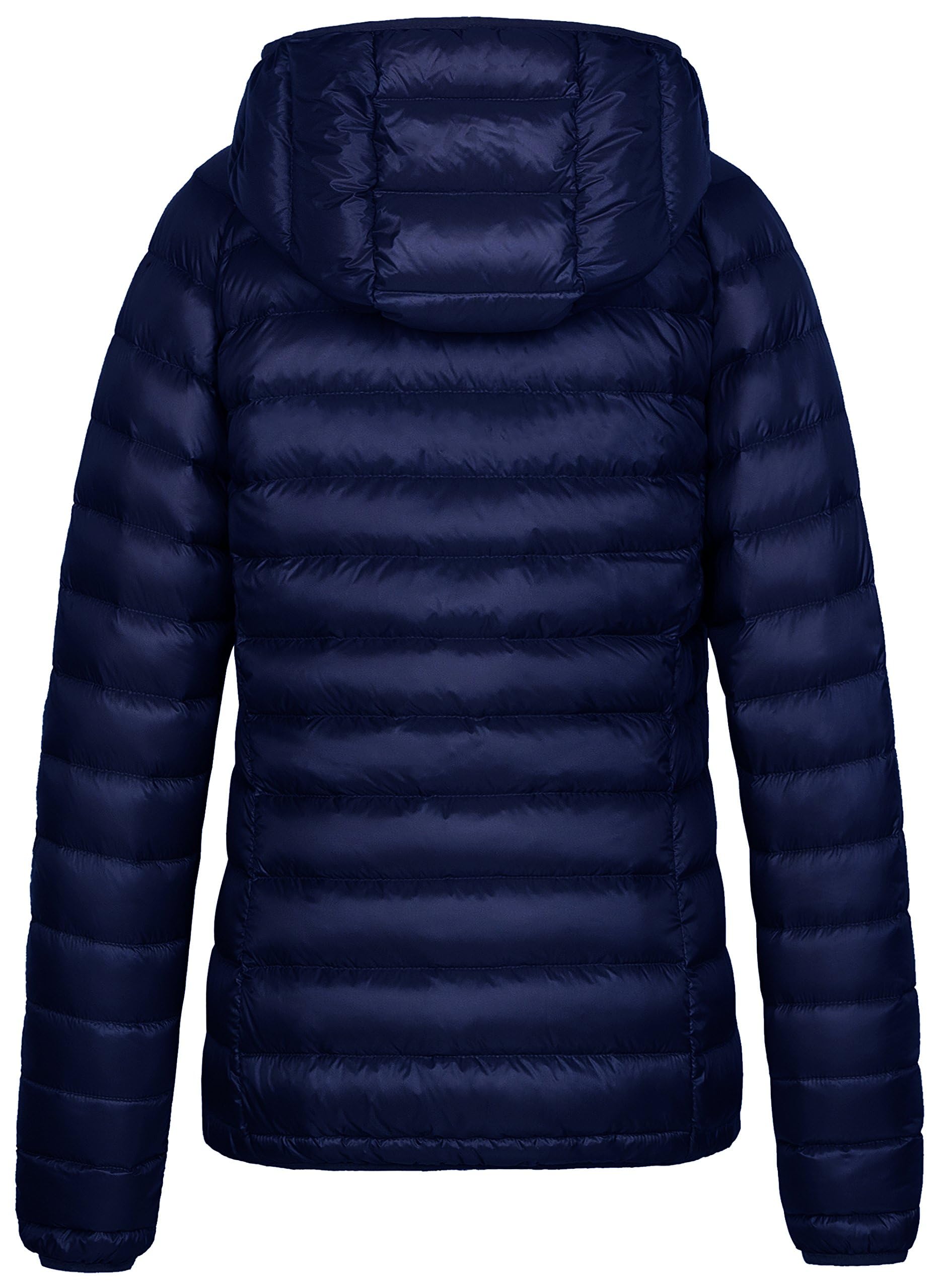 Wantdo Women's Lightweight Packable Down Jacket - Hooded Winter Puffer Coat for Outdoor Activities, Travel & Cold Weather