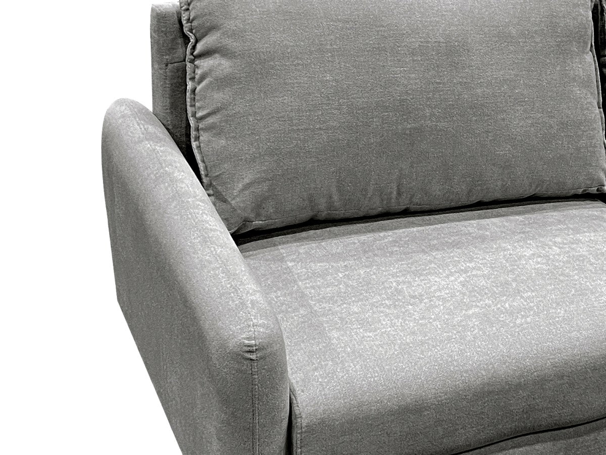 3-Seater Modern Sofa - Dark Grey Fabric Upholstered Couch for Living Room, Lounge & Apartment (Open Box) - Comfortable Contemporary Sectional Sofa for Small Spaces