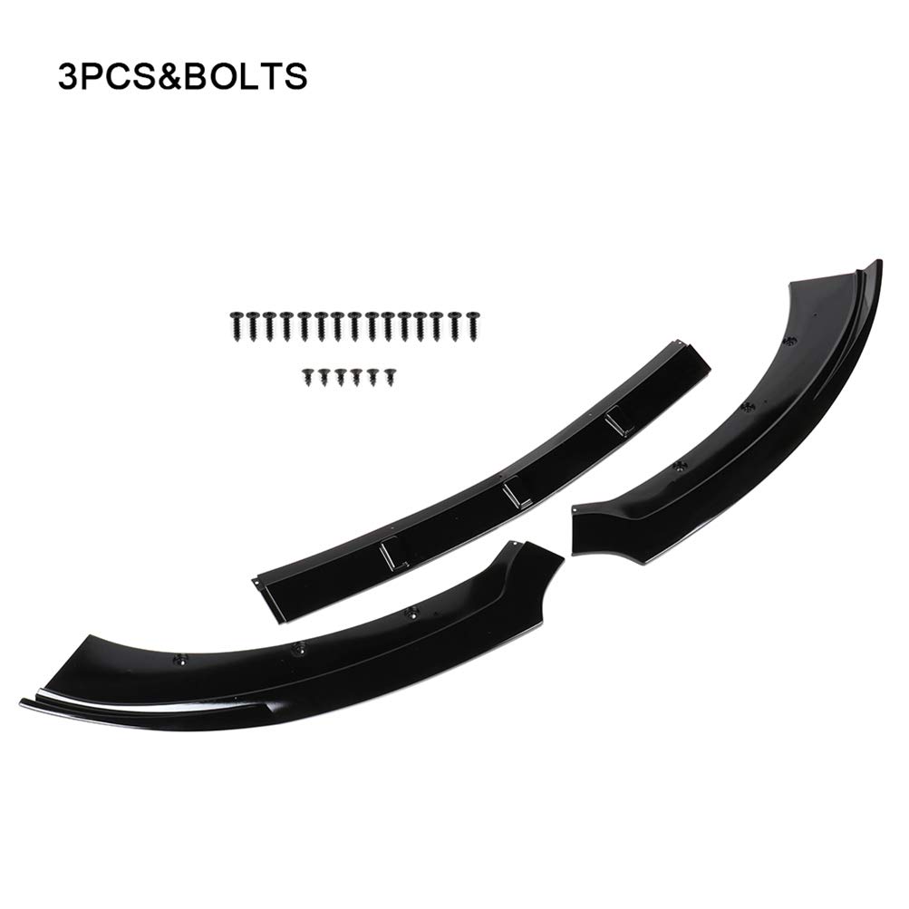 3PCS Front Lip Splitter Bumper PP Replacement for Mustang - Durable Trim Protection & Spoiler Kit | Perfect for Street Racing & Car Show Enhancement