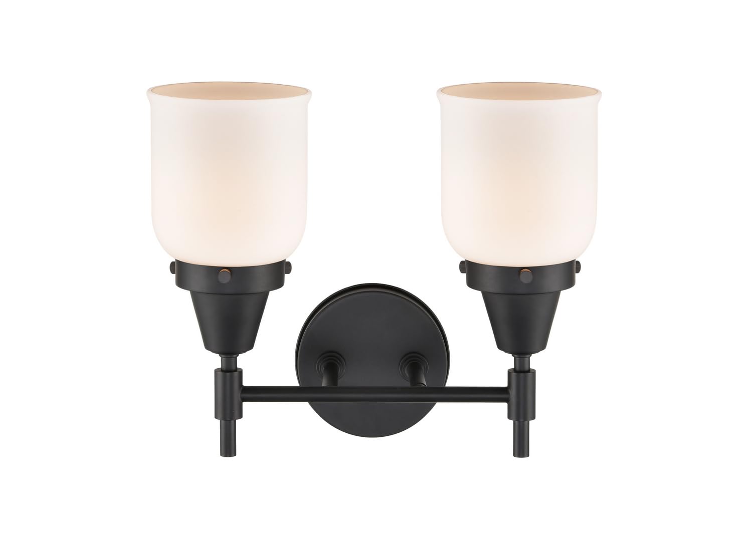 Innovations 447-2W-BK-G51-LED Modern Black LED Bathroom Vanity with Mirror - Perfect for Contemporary Home & Apartment Bathrooms
