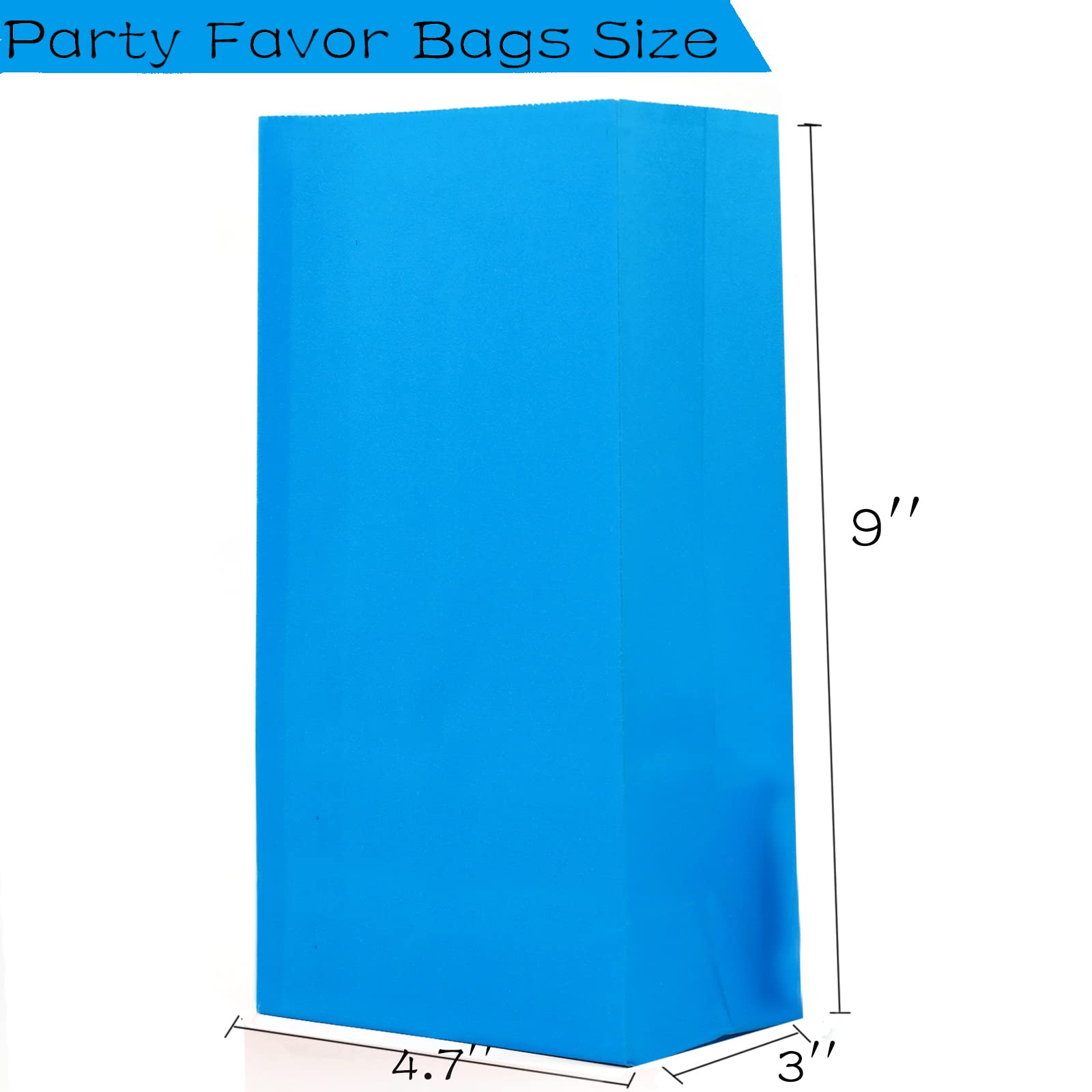 Oletx 30-Pack Dark Blue Party Favor Paper Bags - 9 Inch Treat Bags for Candy, Gifts & Goodies | Perfect for Birthday Parties, Baby Showers & School Activities | Eco-Friendly Lunch Bags for Kids & Events