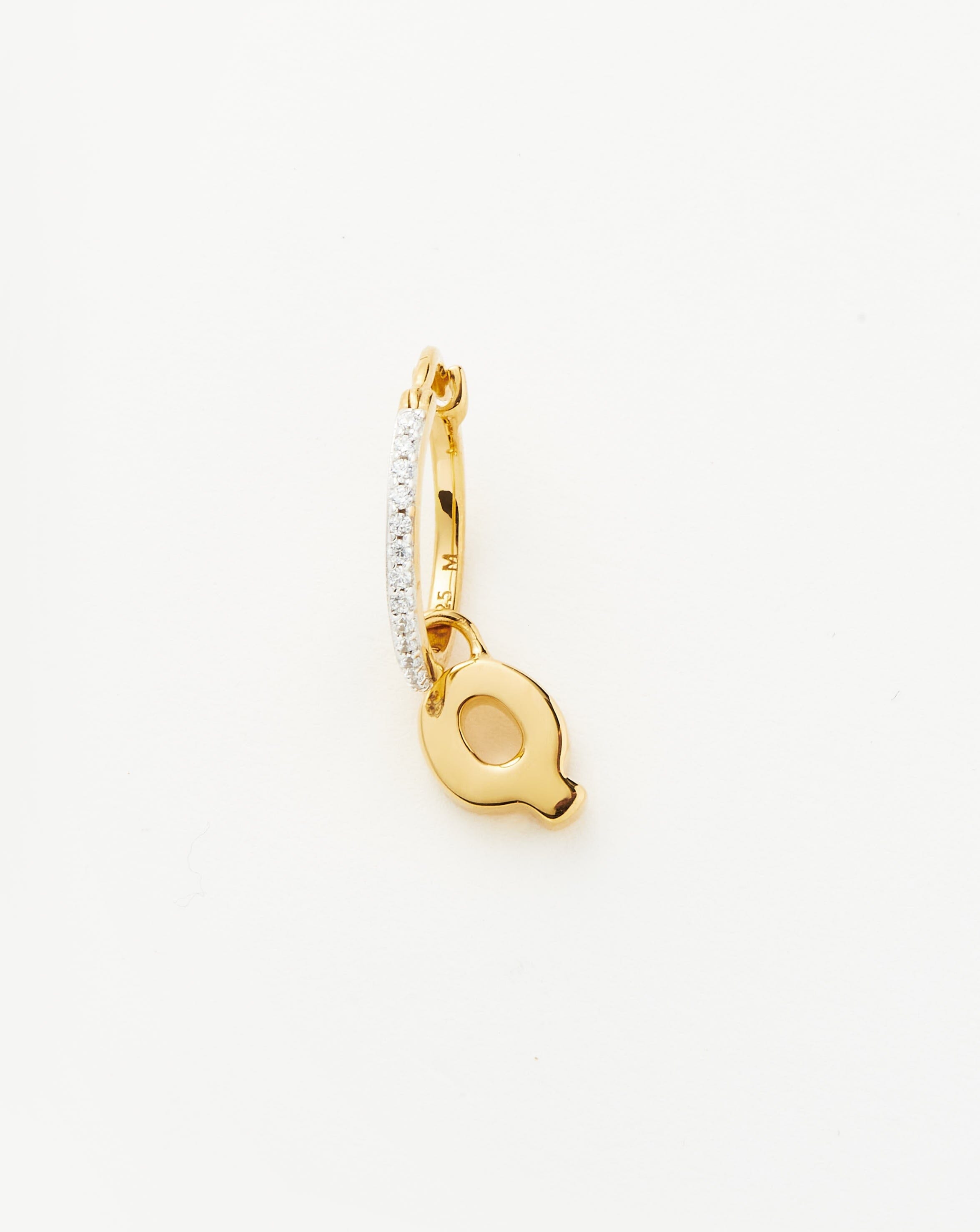 Personalized Initial Q Hoop Earrings - 18k Gold Vermeil Monogram Jewelry for Women - Perfect for Gifts, Everyday Wear & Special Occasions