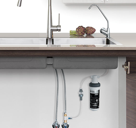 Puretec Z12 Quick Twist Water Filter System with Faucet - 5.5 LPM High Flow Rate for Clean Drinking Water | Under Sink Filtration for Home & Office Use