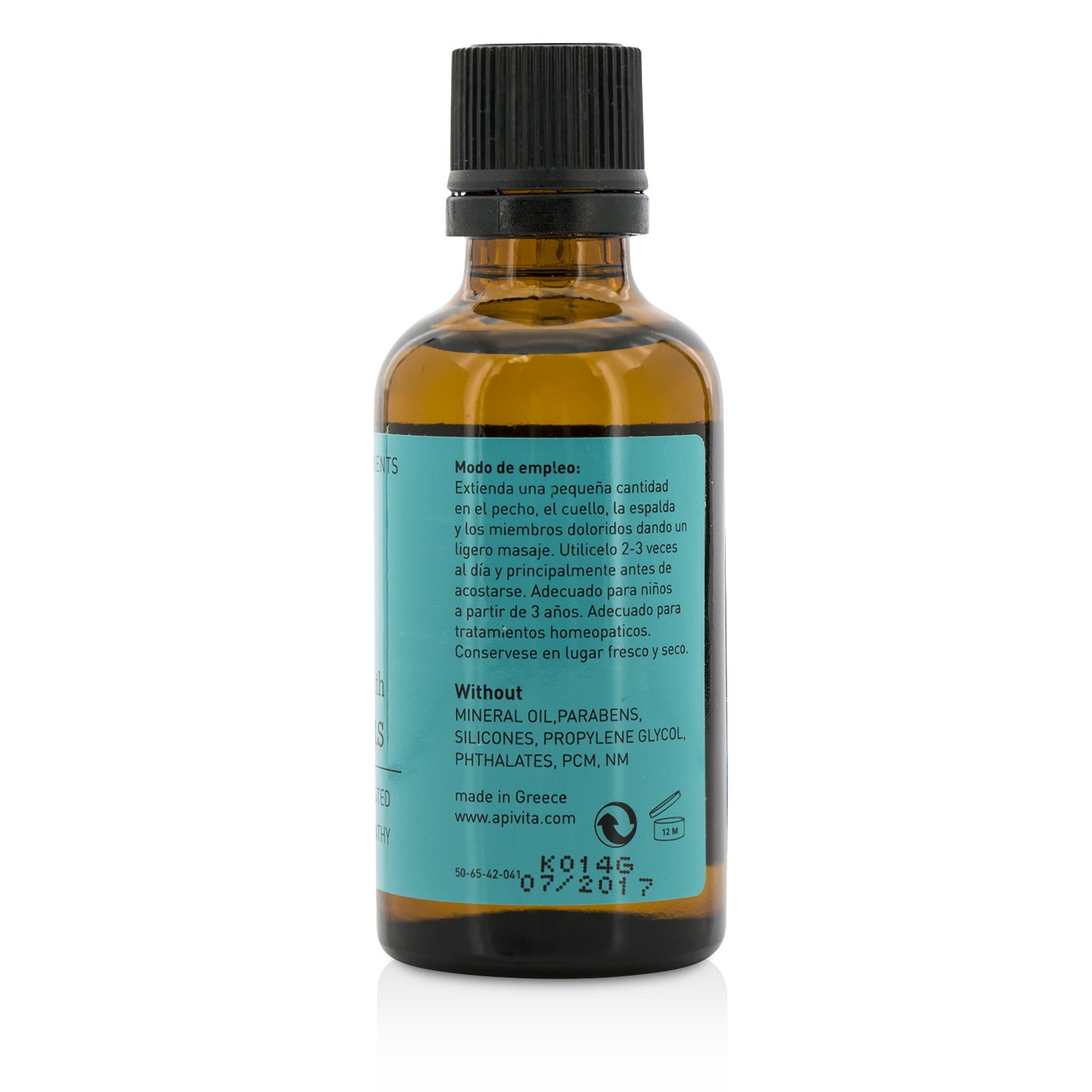 APIVITA NATURAL Eucalyptus Massage Oil 50ml - Relaxing Aromatherapy for Stress Relief & Muscle Pain - Perfect for Spa, Home Use & Gifts