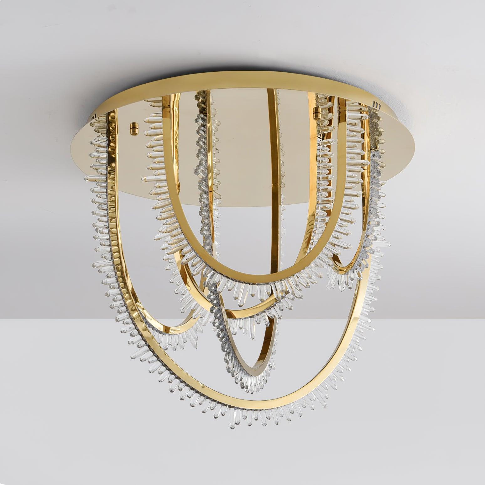 Elegant Crystal Chandelier Ceiling Light Fixture - Modern Dining Room & Bedroom Lighting for Home Decor