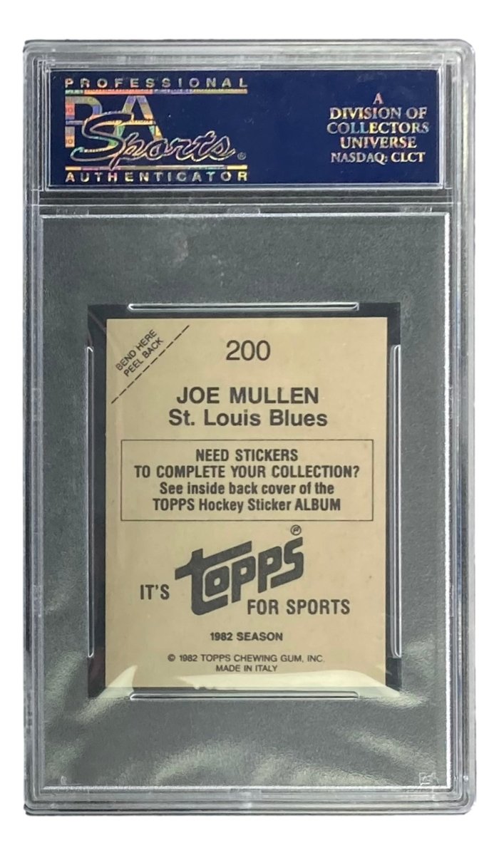 Joe Mullen St. Louis Blues 1982 Topps Hockey Rookie Card #200 PSA 9 Mint - Collectible Sports Memorabilia for Hockey Fans & Card Collectors