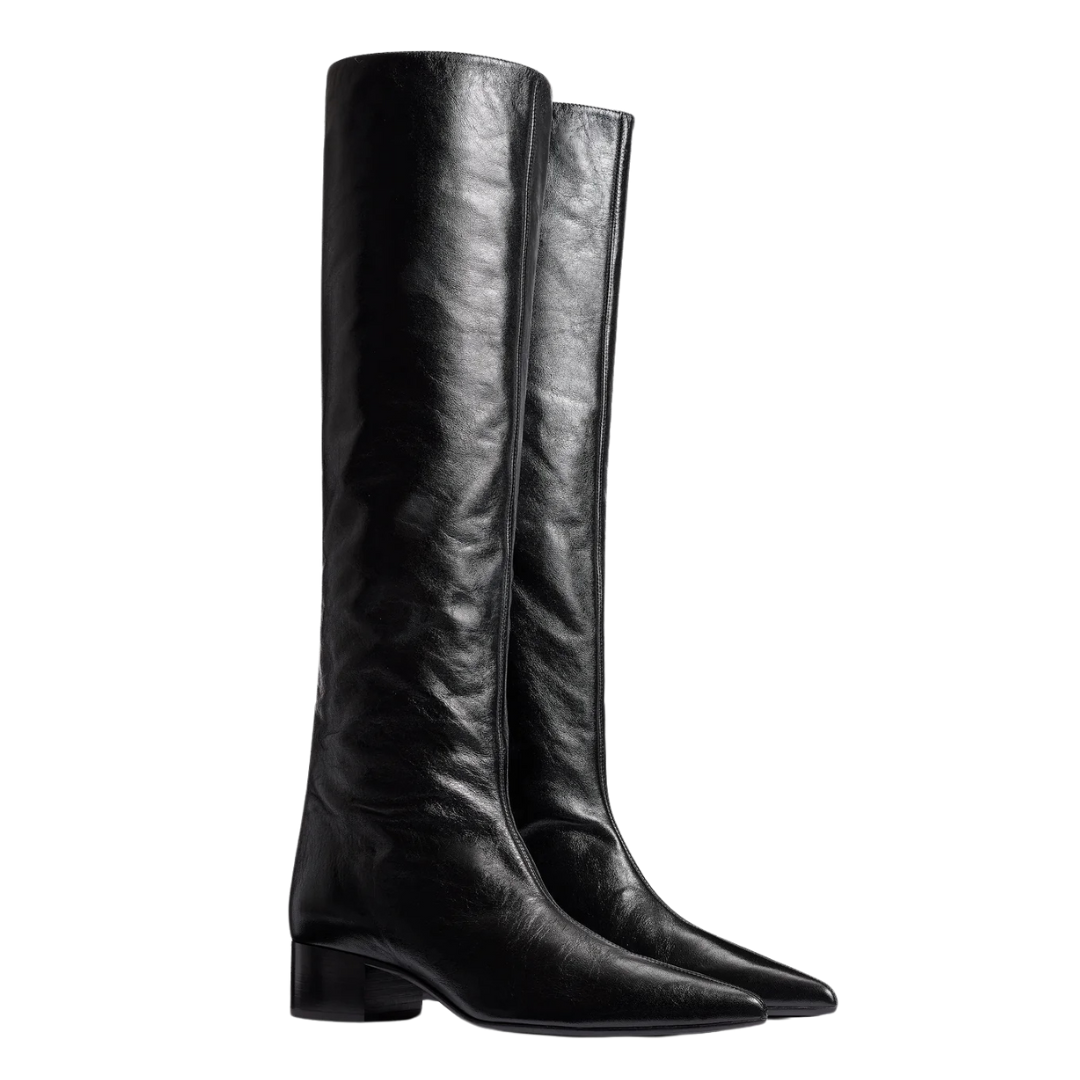 Black Andee Knee High Boots for Women - Stylish & Comfortable Winter Boots for Cold Weather, Fashionable Knee-Length Boots for Outfits & Outdoor Activities