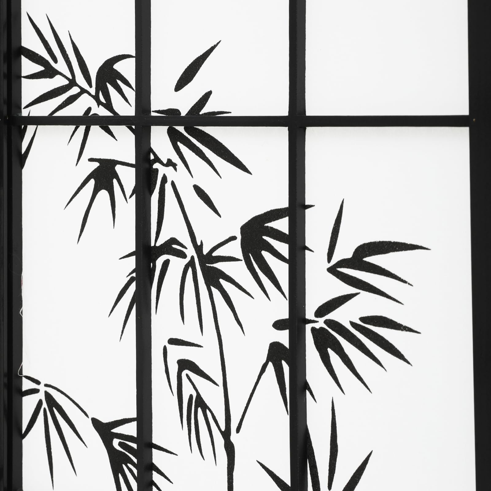 Athena Collection 4 Panel Bamboo Room Divider - 5.9ft Japanese Style Folding Privacy Screen, Freestanding Wood Partition for Bedroom, Home Office & Living Room - Black | Perfect for Space Separation & Home Decor
