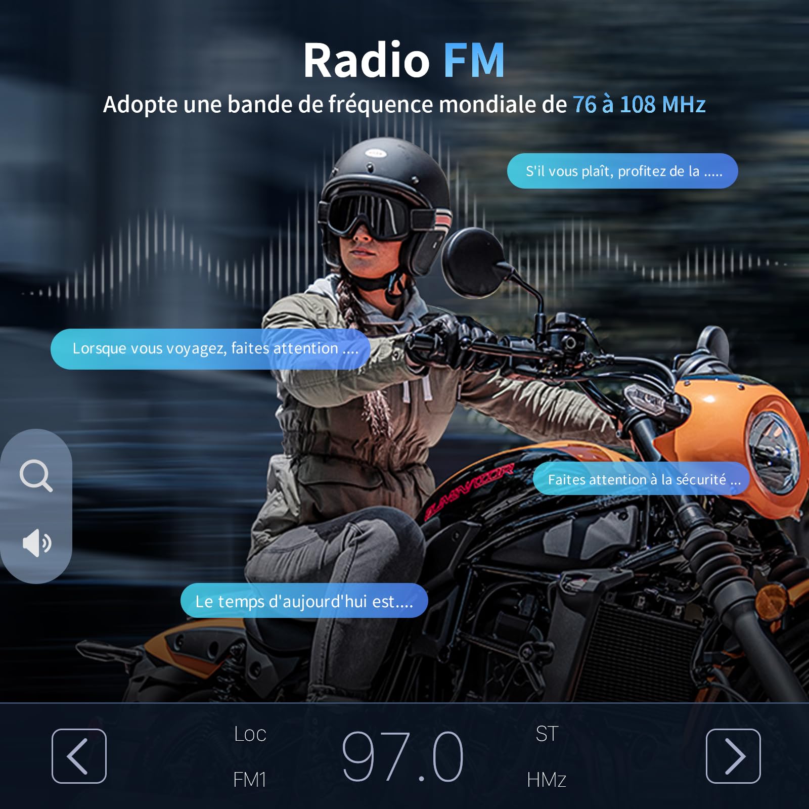 Fodsports M1-S Motorcycle Intercom - 4 Helmet Bluetooth System for Group Riding & Music Sharing