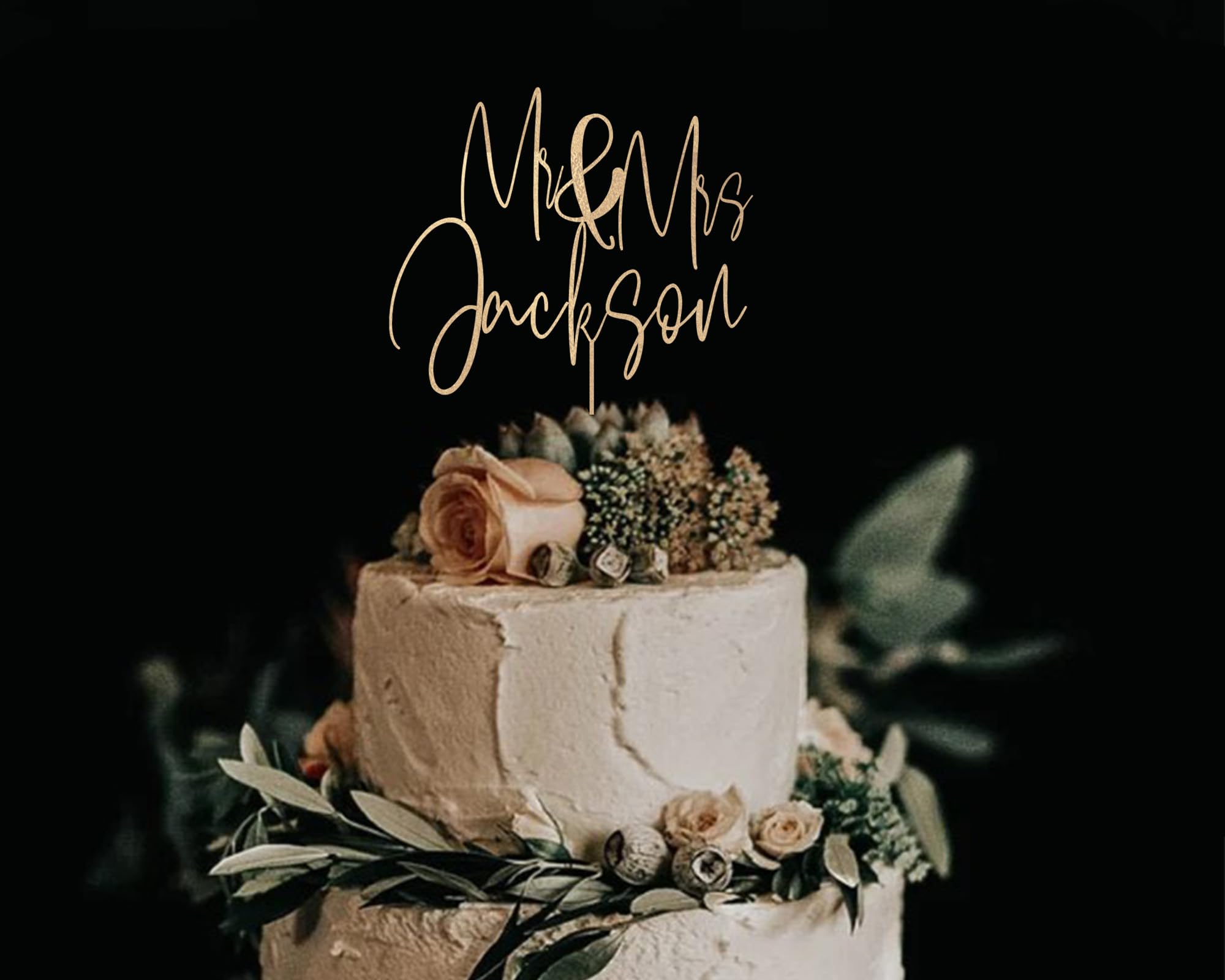 Custom Wedding Cake Toppers - Personalized Bride and Groom Cake Topper for Wedding & Anniversary Celebrations - Perfect for DIY Wedding Decor and Anniversary Cakes