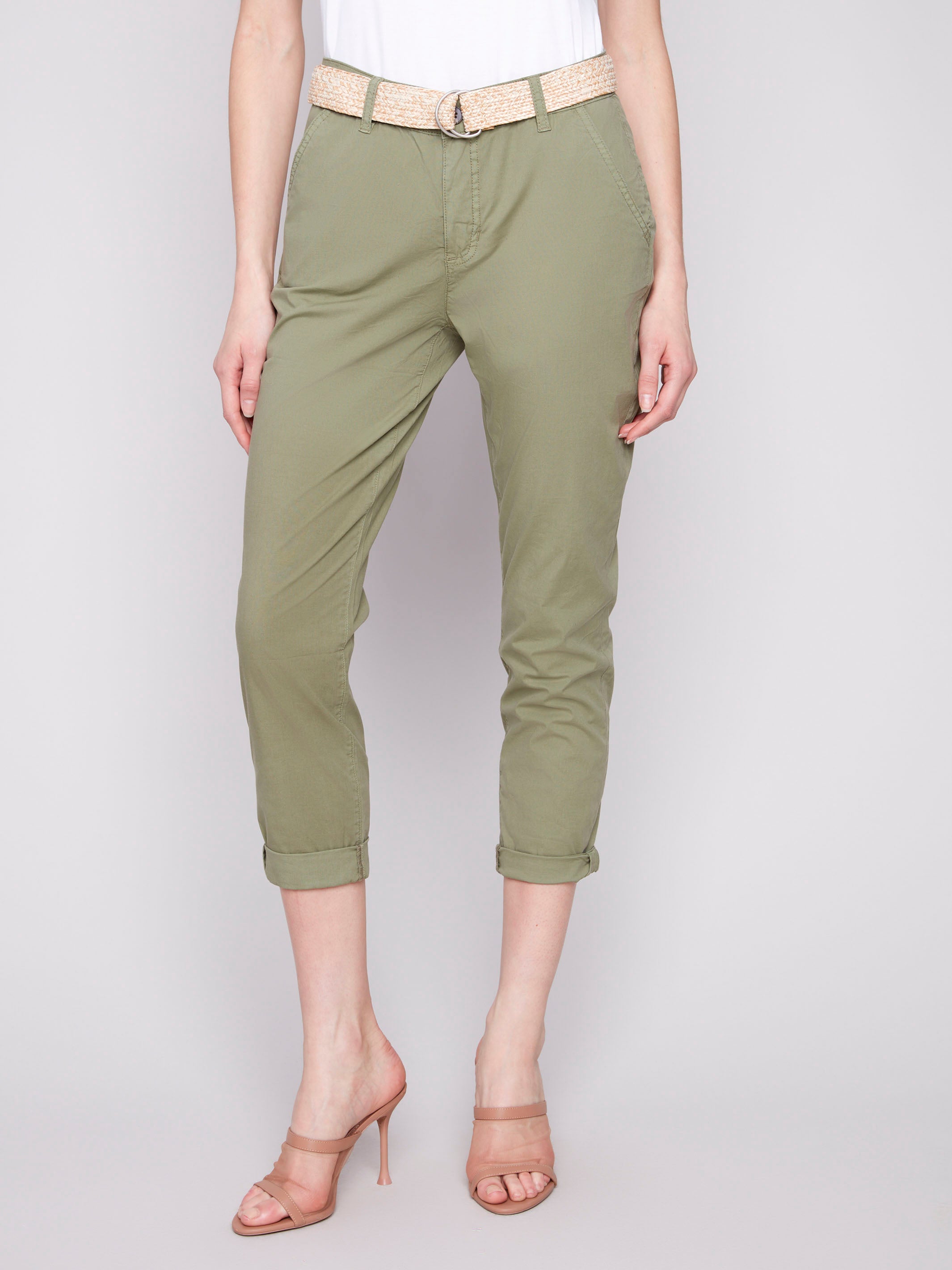 Slim Fit Men's Dress Pants with Belt - Premium Celadon Green Office & Business Casual Trousers for Work & Formal Occasions