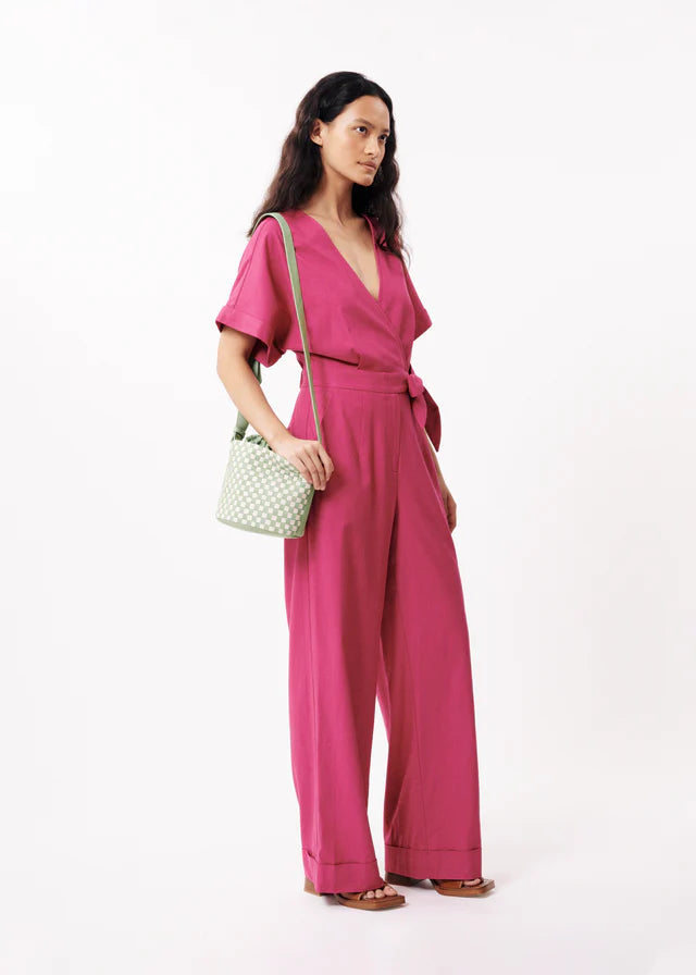 ADJA Women's Pink Jumpsuit - Stylish One Piece Romper for Casual Wear, Party & Date Night Outfits