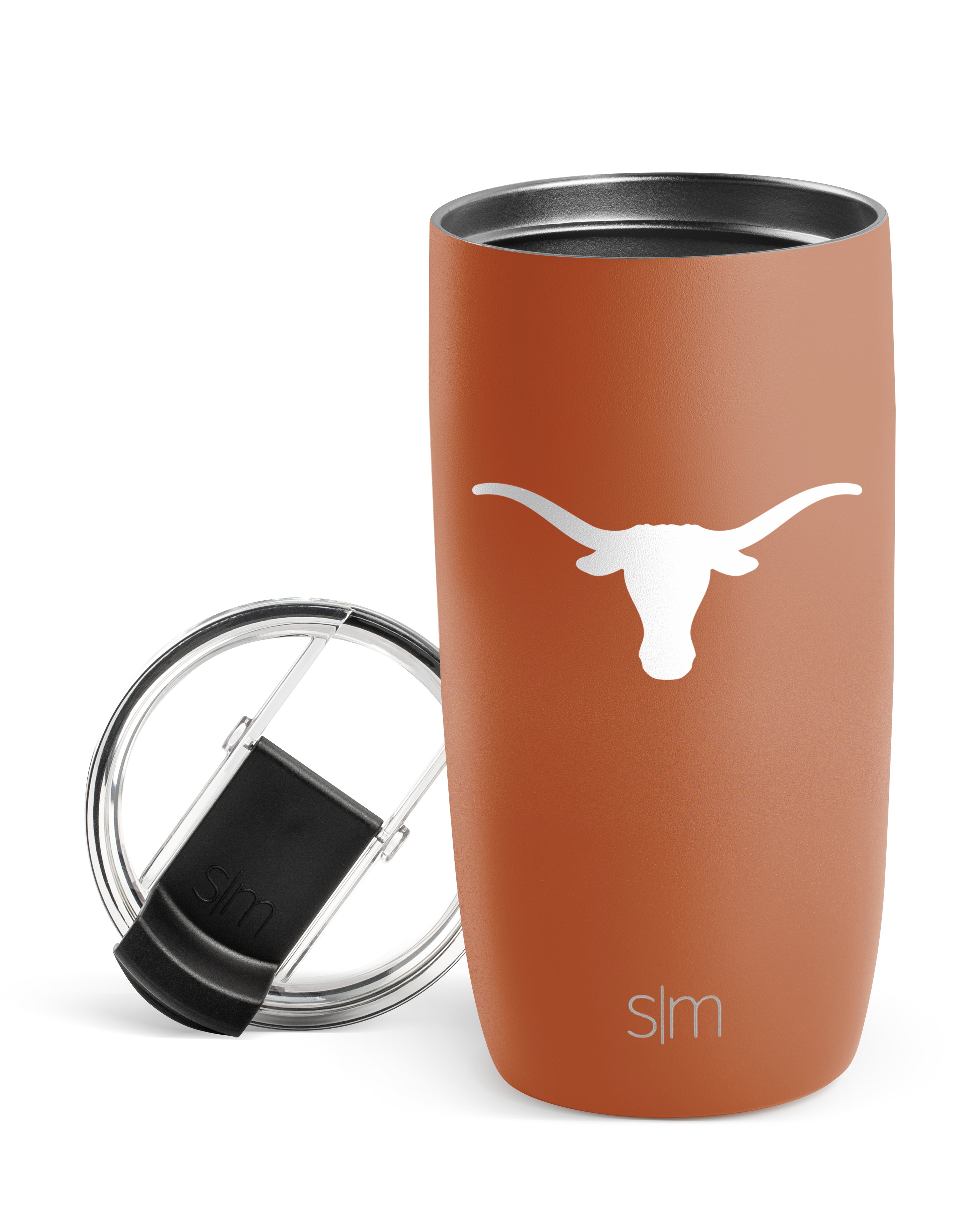 Insulated Stainless Steel Collegiate Voyager Tumbler with Clear Flip Lid & Straw - 20oz Leakproof Travel Mug for School, Office & Outdoor Activities
