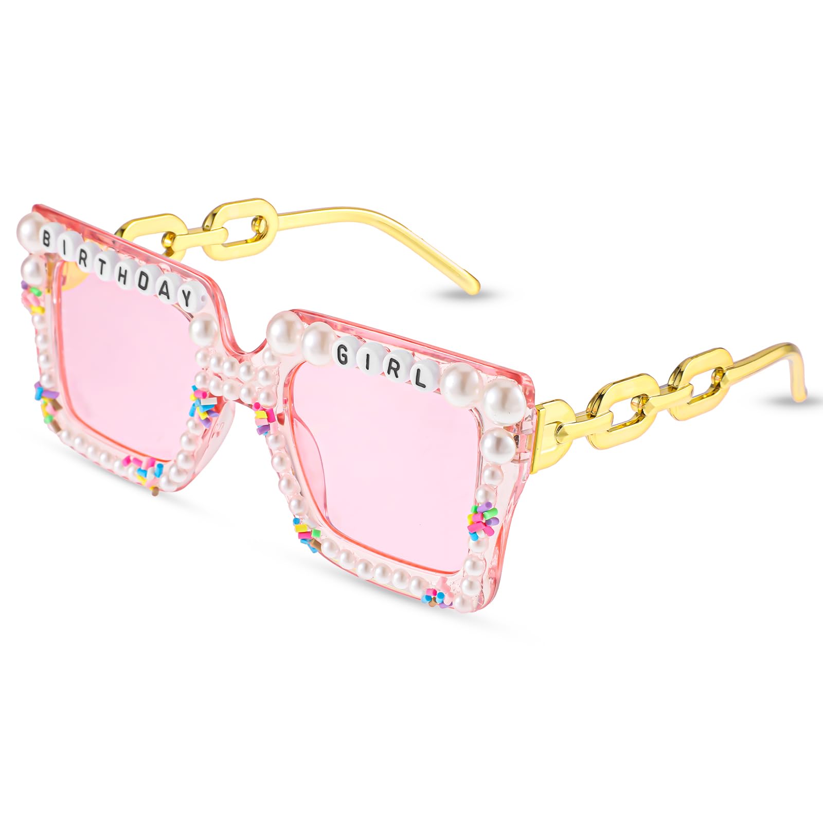 Birthday Girl Sunglasses for Women & Girls - Pink Party Glasses for Birthday Celebrations, Gifts & Accessories | Perfect for Birthday Parties, Bachelorette Events & Festive Occasions