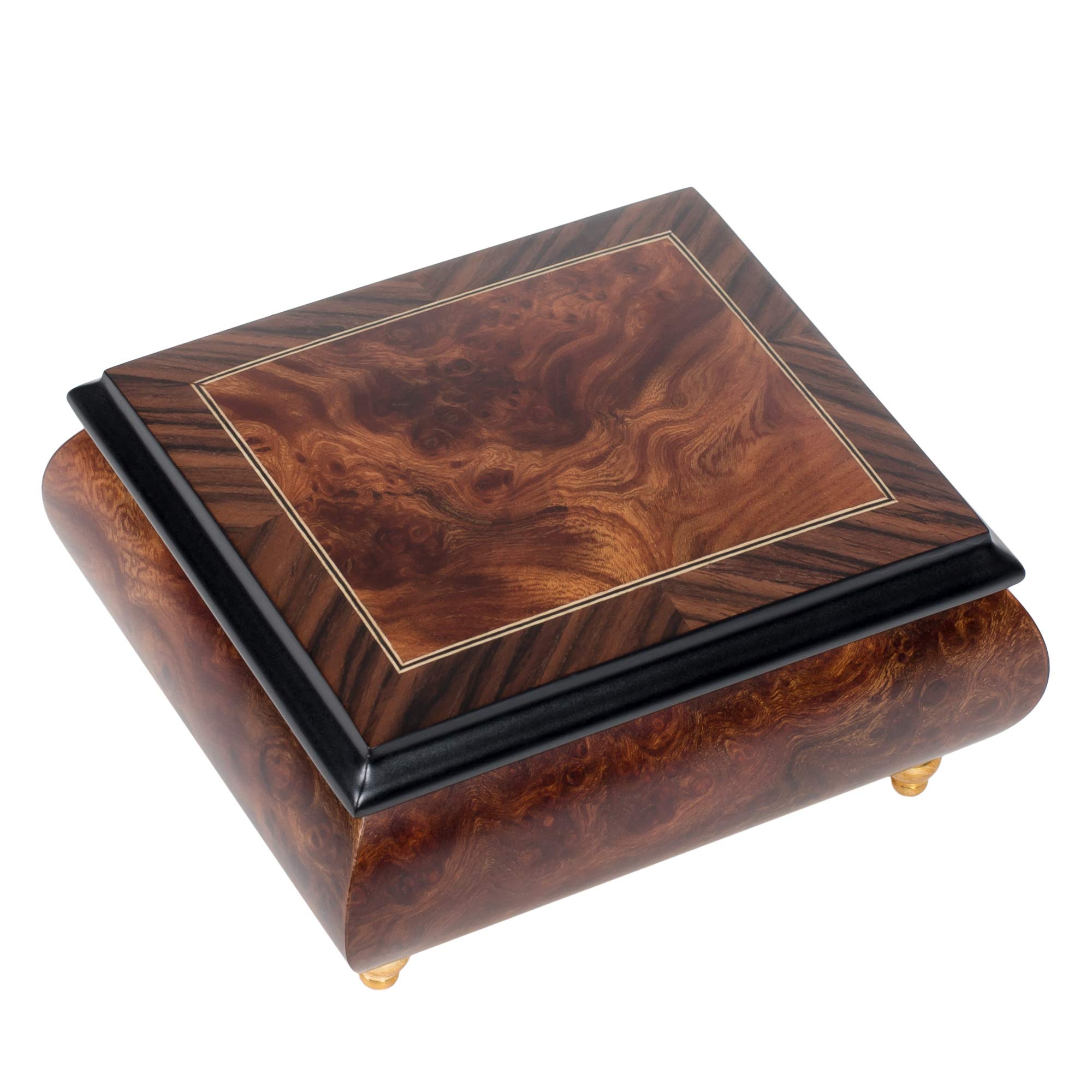 Exquisite Matte Finish Italian Inlaid Music Box & Jewelry Box - Handcrafted in Sorrento, Italy with Customizable Tune Options | Perfect Gift for Weddings, Anniversaries & Home Décor