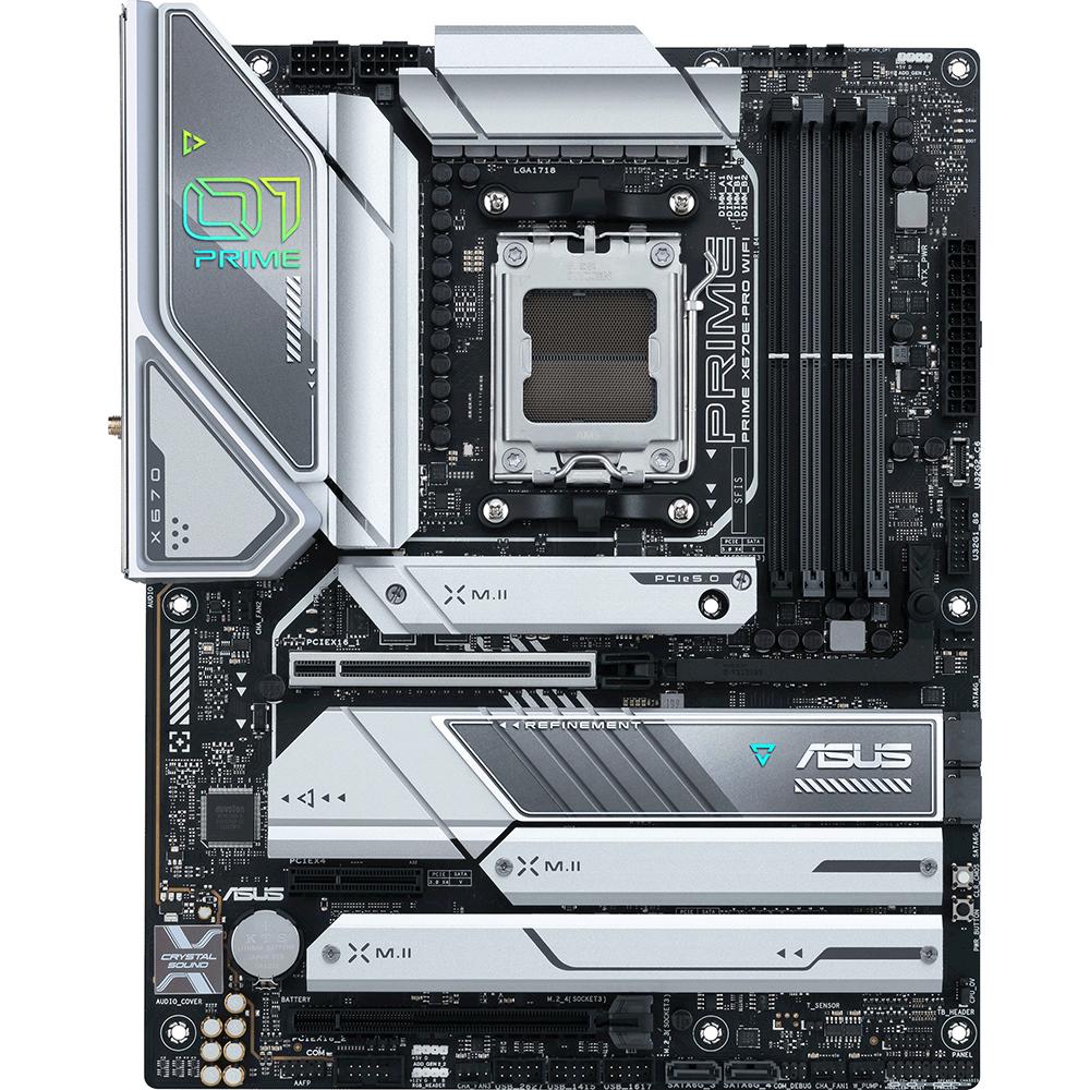 ASUS PRIME X670E-PRO WiFi 6 AM5 ATX Motherboard - AMD Ryzen 7000 Ready, PCIe 5.0, DDR5, M.2 Slots - Perfect for Gaming PC & Content Creation Workstation