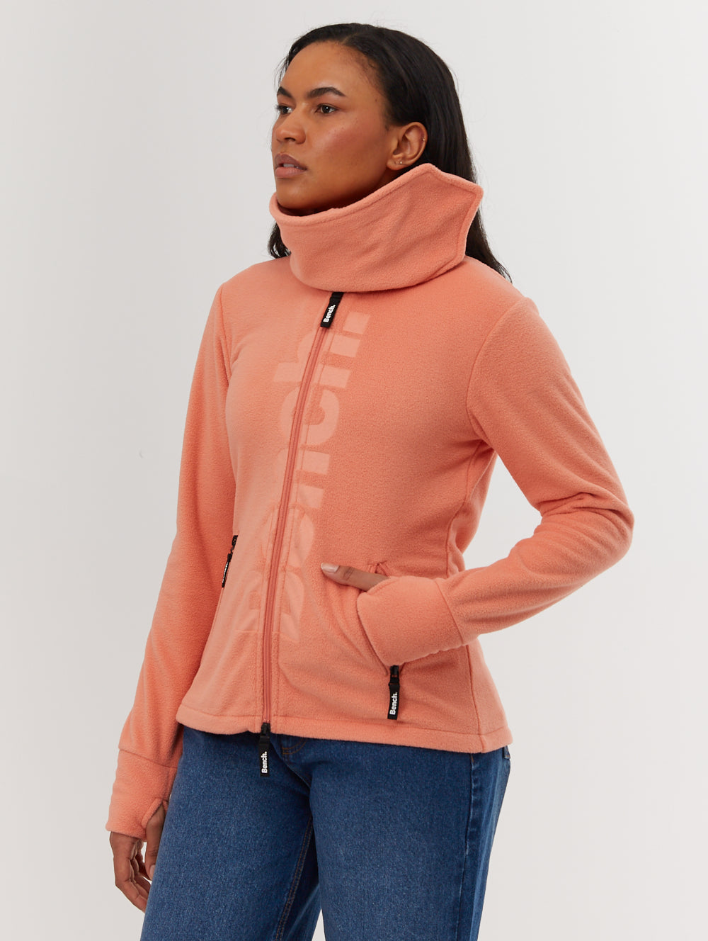 Finish Microfleece Funnel Neck Zip Up Jacket for Men - Warm Winter Pullover with Stand Collar - Perfect for Hiking, Camping & Outdoor Activities