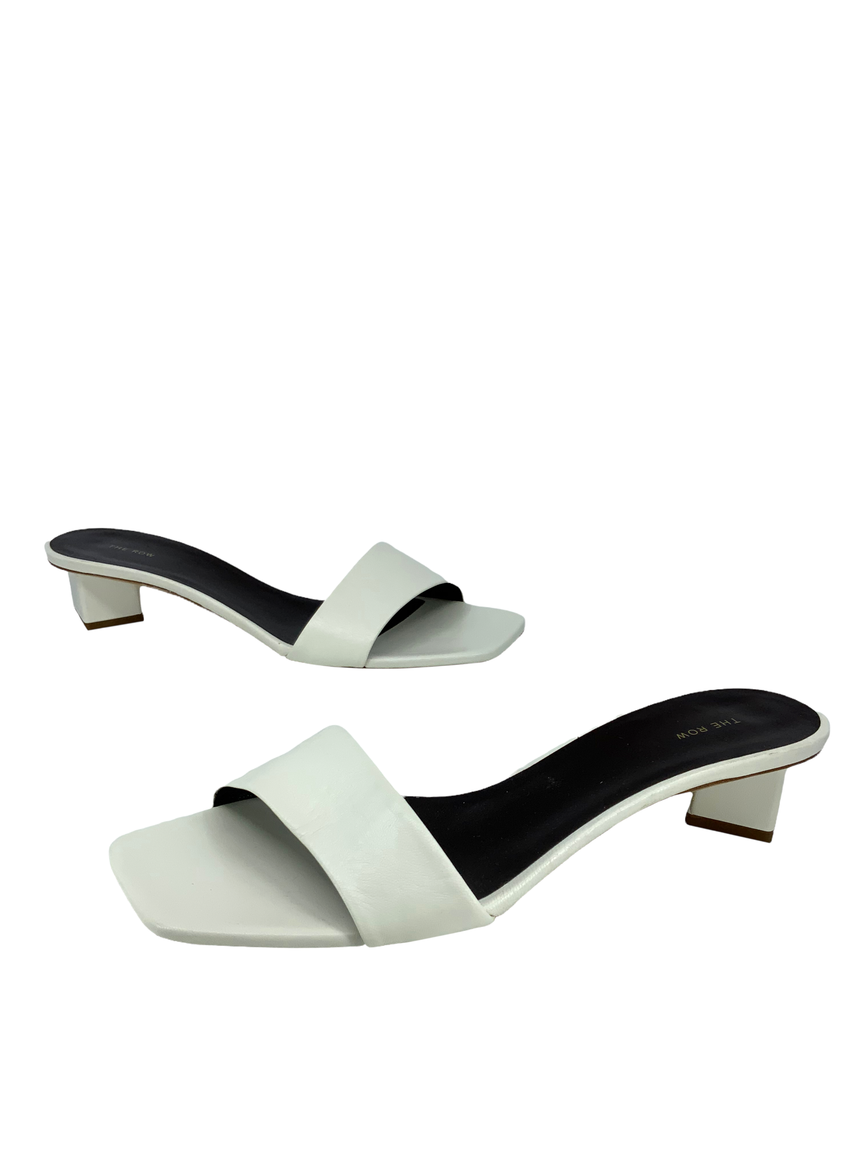 The Row Chocolate Capretto Leather Slide Sandals Women's Size 8.5 - Comfortable Luxury Slides for Summer, Beach & Casual Outings