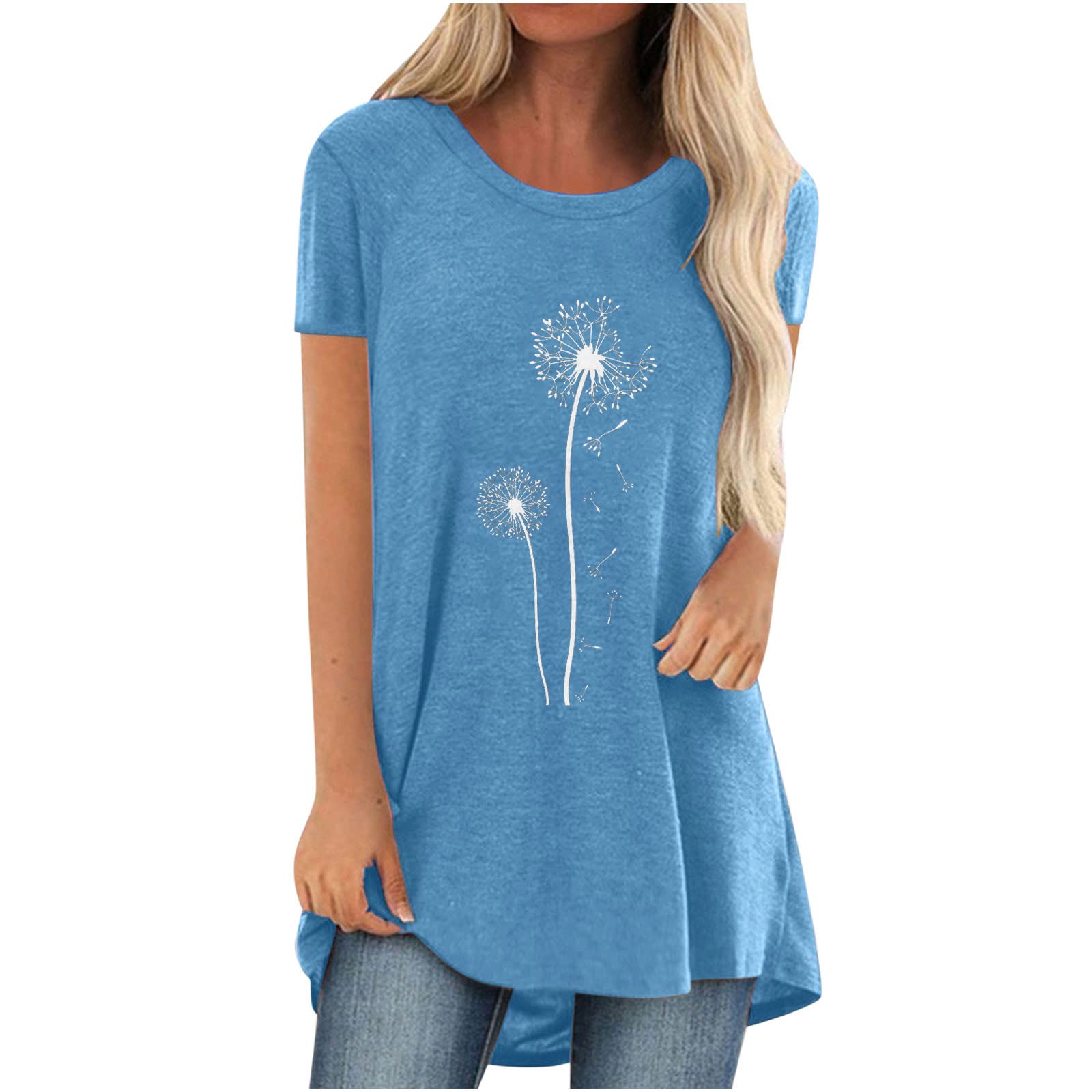 Oversized Graphic T-Shirts for Women - Fashion Casual Short Sleeve Loose Fit Tee Tops & Tunics - Perfect for Streetwear, Lounge Wear and Everyday Comfort