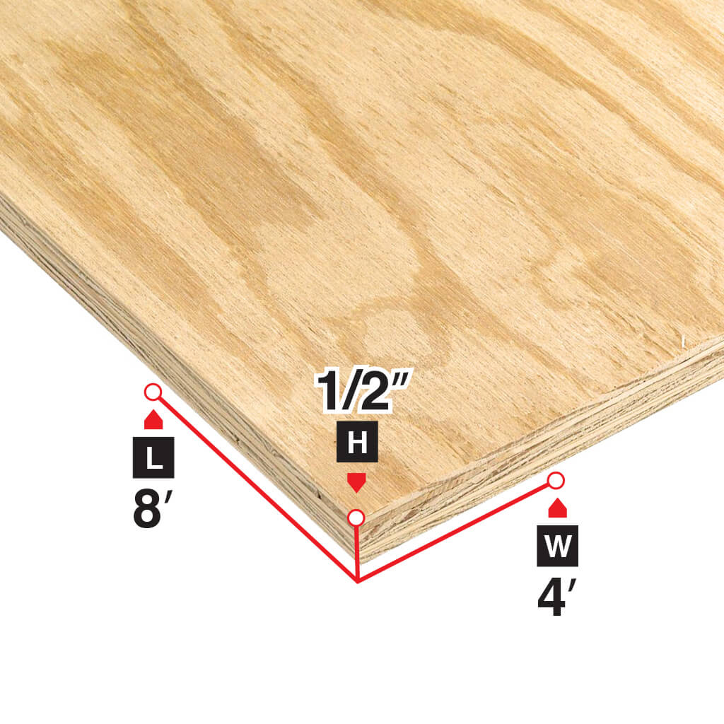 1/2 in. x 4 ft. x 8 ft. Standard Spruce Plywood - Premium Quality Wood Panel for DIY Projects, Home Renovation & Furniture Making