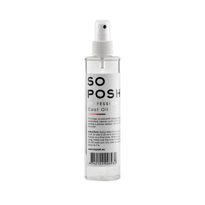 So Posh Coat Oil for Dogs - 2 Sizes (8oz & 16oz) | Natural Moisturizer for Dry Skin & Shiny Coat | Perfect for Grooming, Winter Care & Daily Conditioning