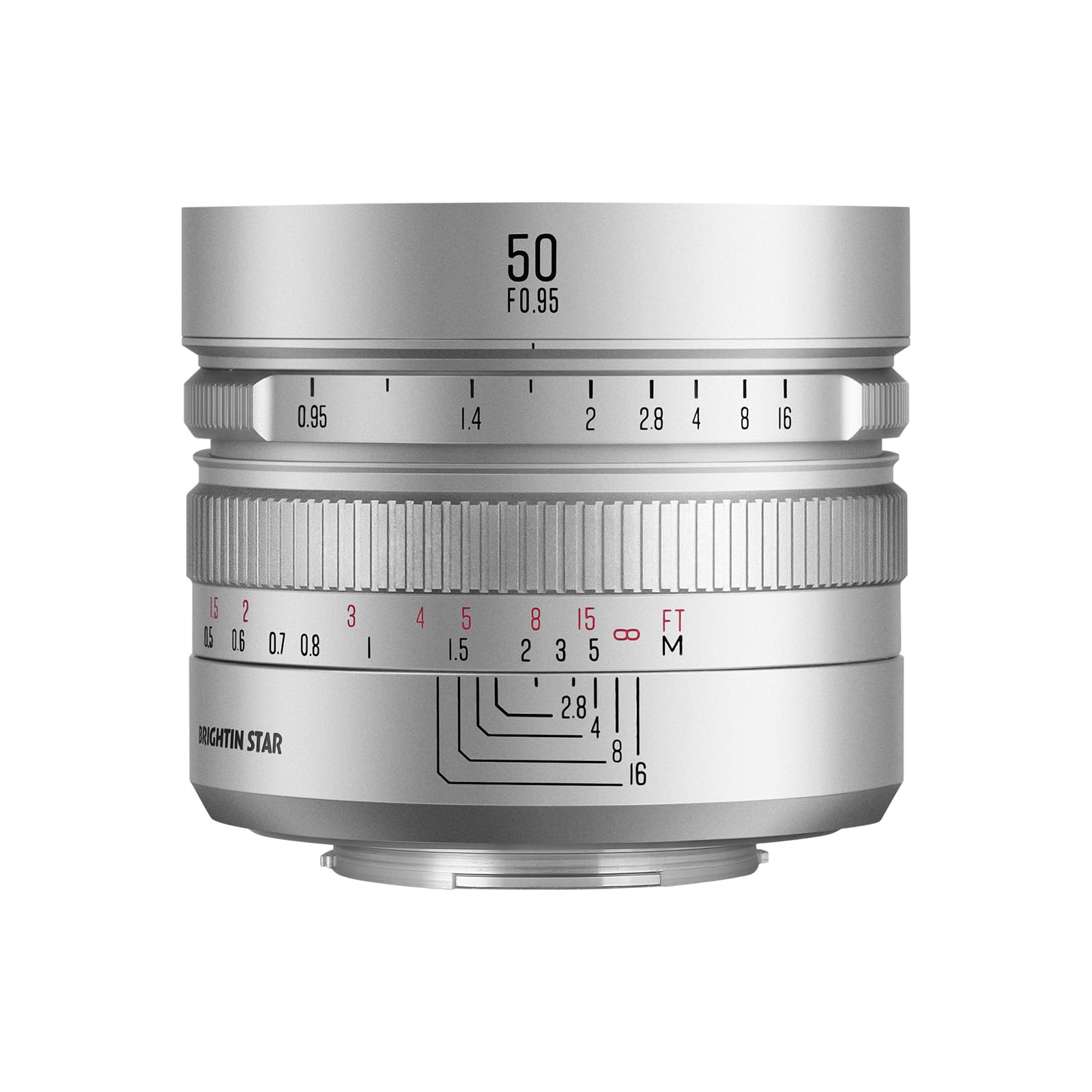 50mm F0.95 APS-C Manual Focus Lens for Canon RF Mount (R5/R6/R7/R10/R50/R100) - Ultra Fast Portrait & Night Photography Lens for Mirrorless Cameras - Perfect for Low Light, Bokeh Effects & Professional Shooting