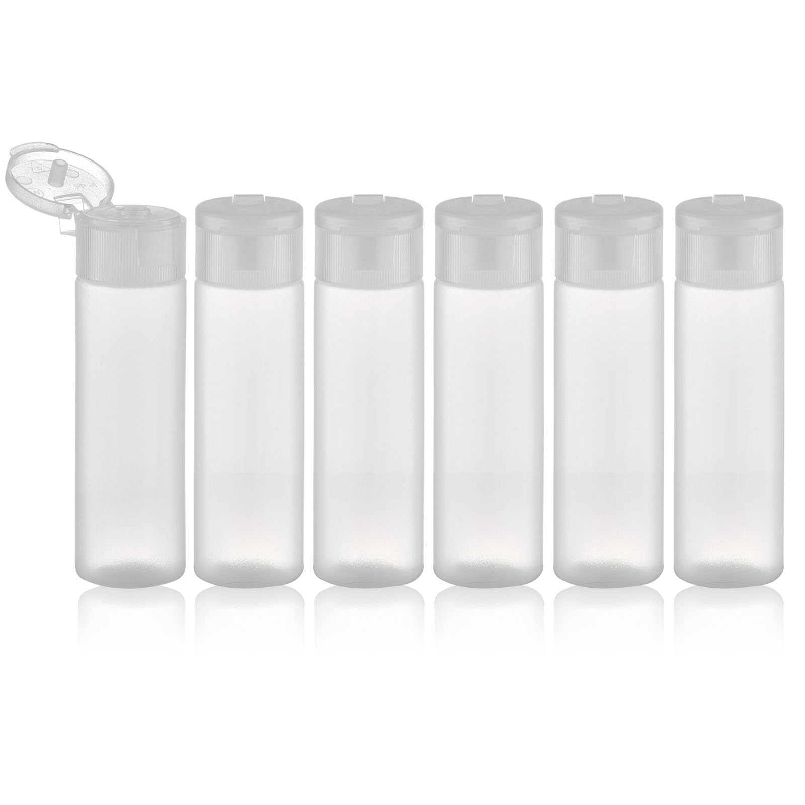 1 oz Travel Bottles for Toiletries (6PCS) - 30ml Leak Proof Travel Size Containers for Shampoo, Lotion & Cosmetics | Perfect for Airplane Carry-On, Gym & Vacation Essentials
