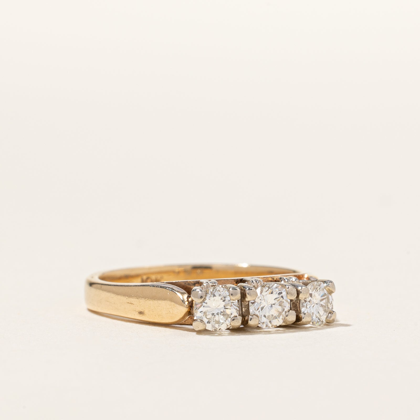 0.50ctw Three Stone Diamond Ring for Women - Size 5.75 | Elegant Engagement, Wedding, Anniversary Jewelry Gift | Perfect for Proposals, Bridal Sets & Special Occasions
