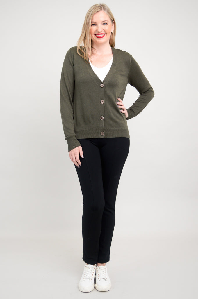 Jessica Women's Bamboo Cotton Sweater - Soft & Comfortable Khaki Pullover for Casual Wear & Layering