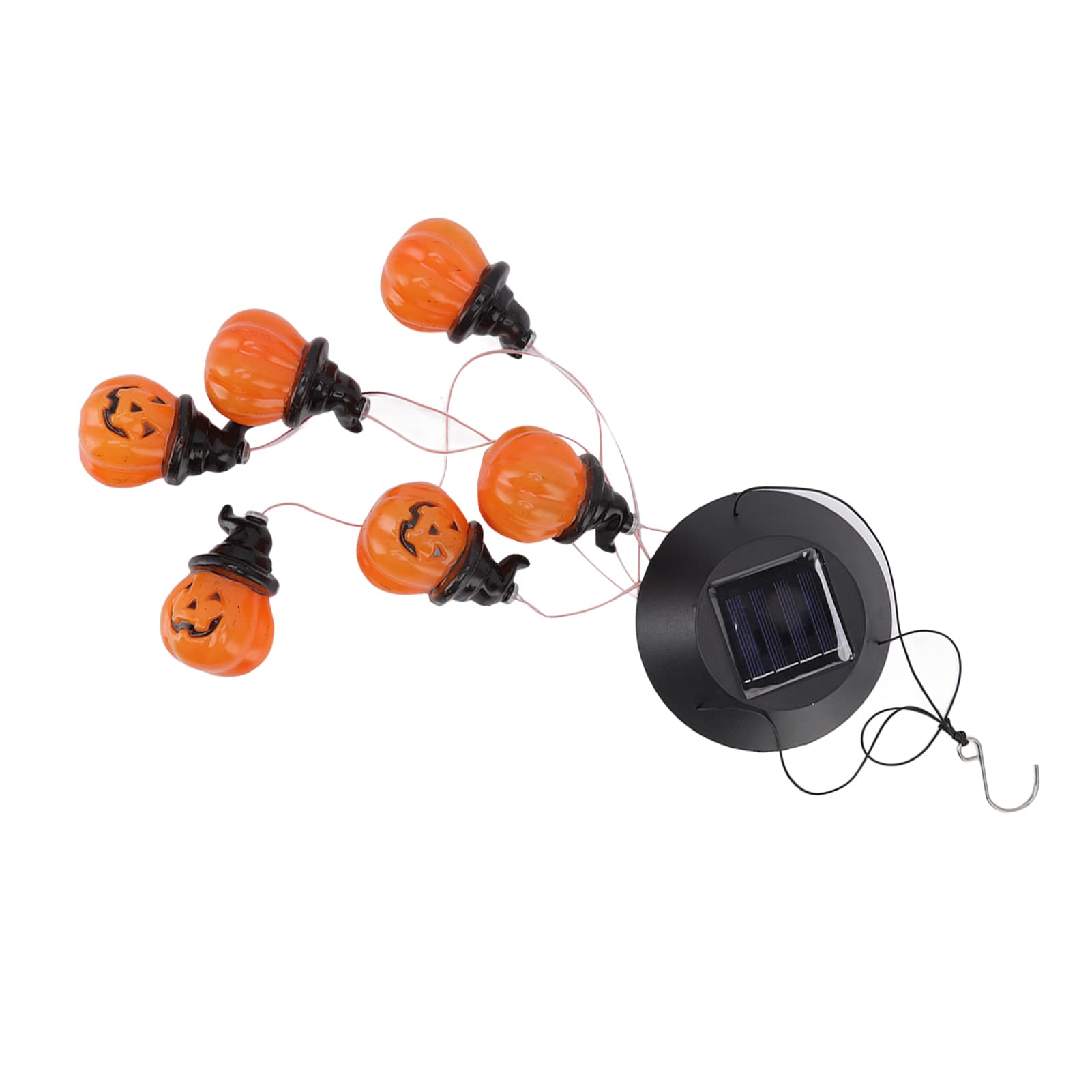 Demeras Solar Powered LED Pumpkin String Lights - 6 Pack Waterproof Halloween Decorations with 6-8 Hours Runtime - Perfect for Outdoor Yard, Garden, Porch, and Halloween Party Decor