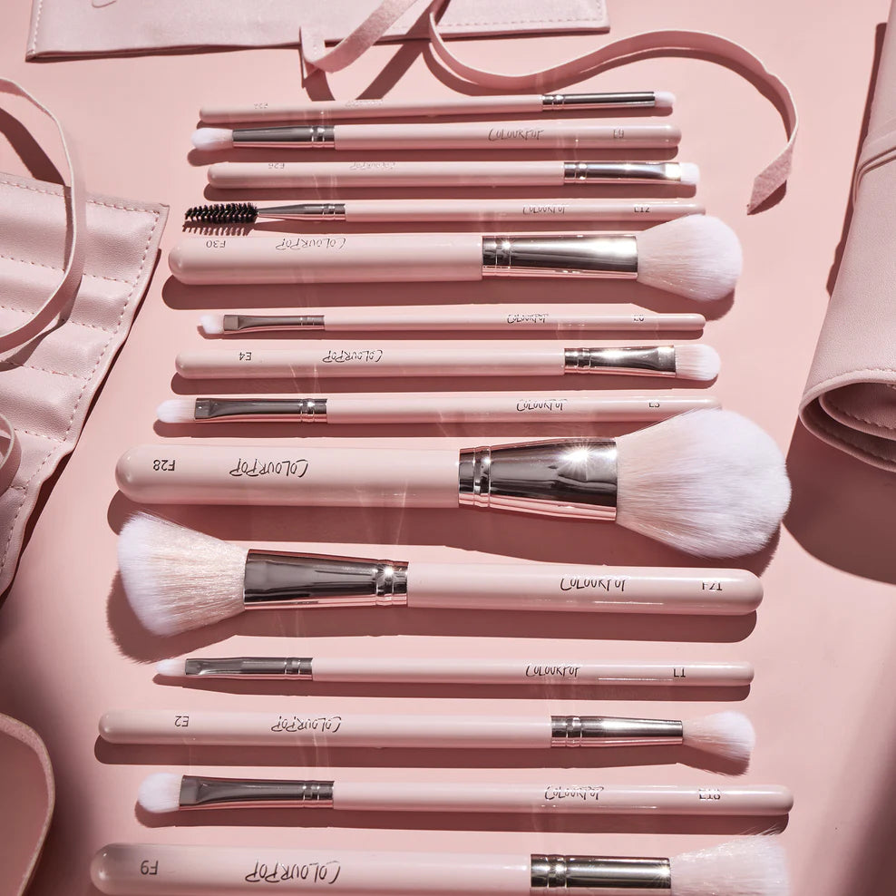 Colourpop Smoke 'n Roses Brush Set - 5-Piece Vegan Makeup Brush Kit for Blending, Contouring & Highlighting | Perfect for Everyday Makeup & Professional Looks