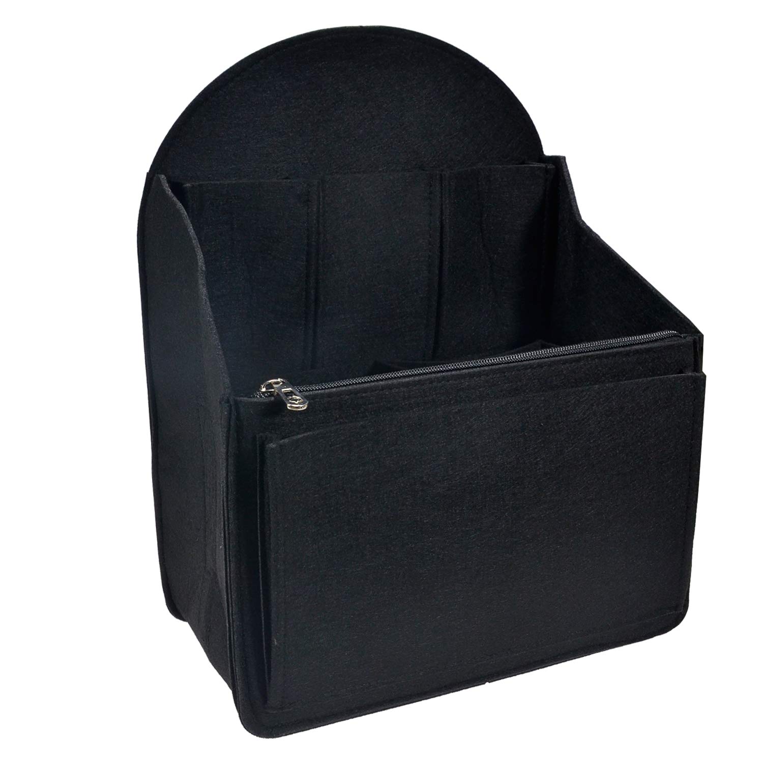 Felt Backpack Organizer Insert for Men & Women - Small Black for Travel & Work